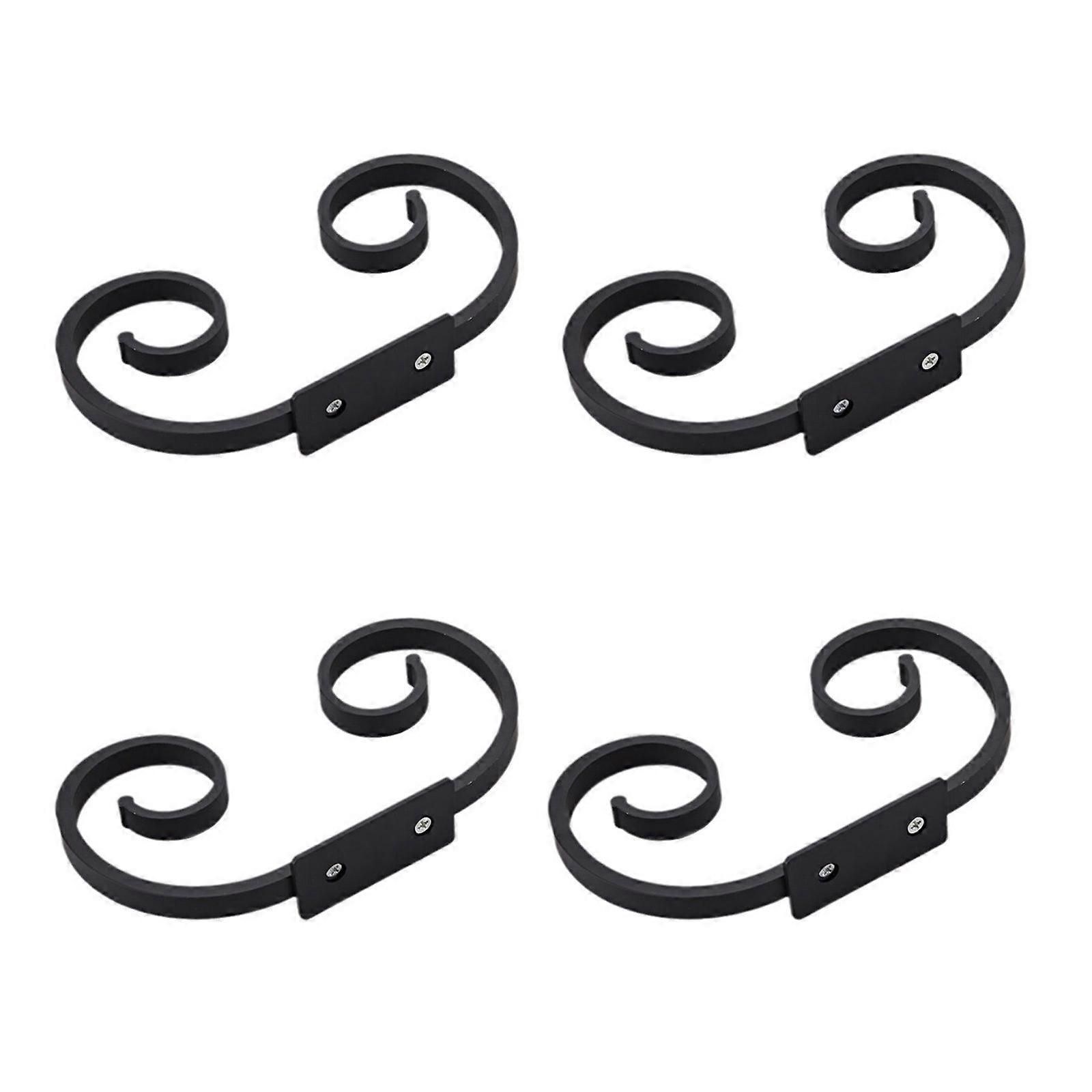 Set Of 4 Wall Mounted Wine Glass Rack Under Cabinet Hanging Stemwares Holders Easy Install Glassware Organizers Multicolor