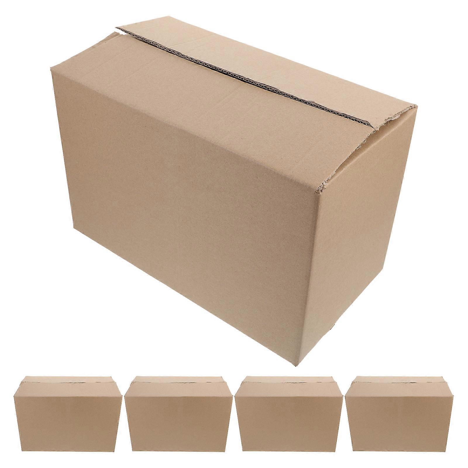 Quick Paper Boxes for Packaging 5Pcs Durable Khaki Cardboard
