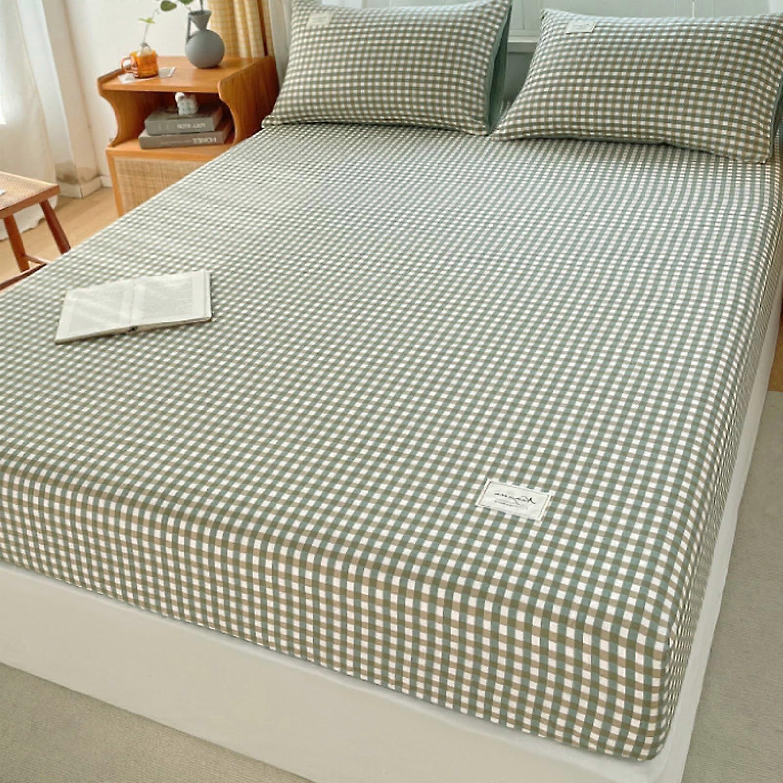 Double Fitted Sheet 200x220cm with 30cm Deep Pocket Soft Breathable Bedding for Double Beds