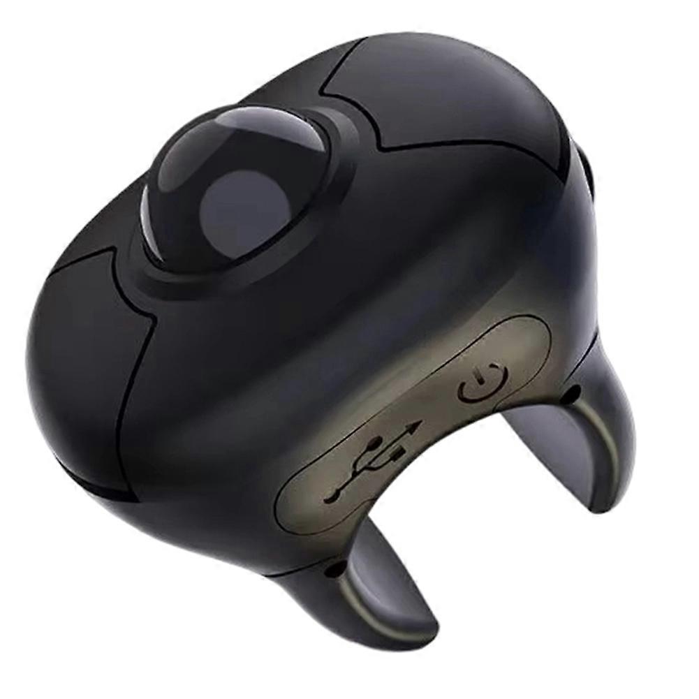 Trackball Finger Ring Mouse 2.4G+Bluetooth Wireless Remote Control Mice for Short Video/PPT /Vehicle Display Screen B