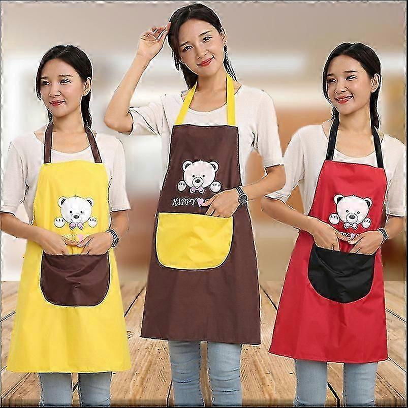 Cute Cartoon Bear Bib Apron for Men