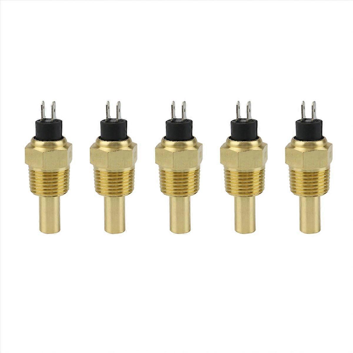 5X for Engine Water Temperature Sensor Oil Temperature Sensor 1/2NPT 21mm Thread for Generator Set