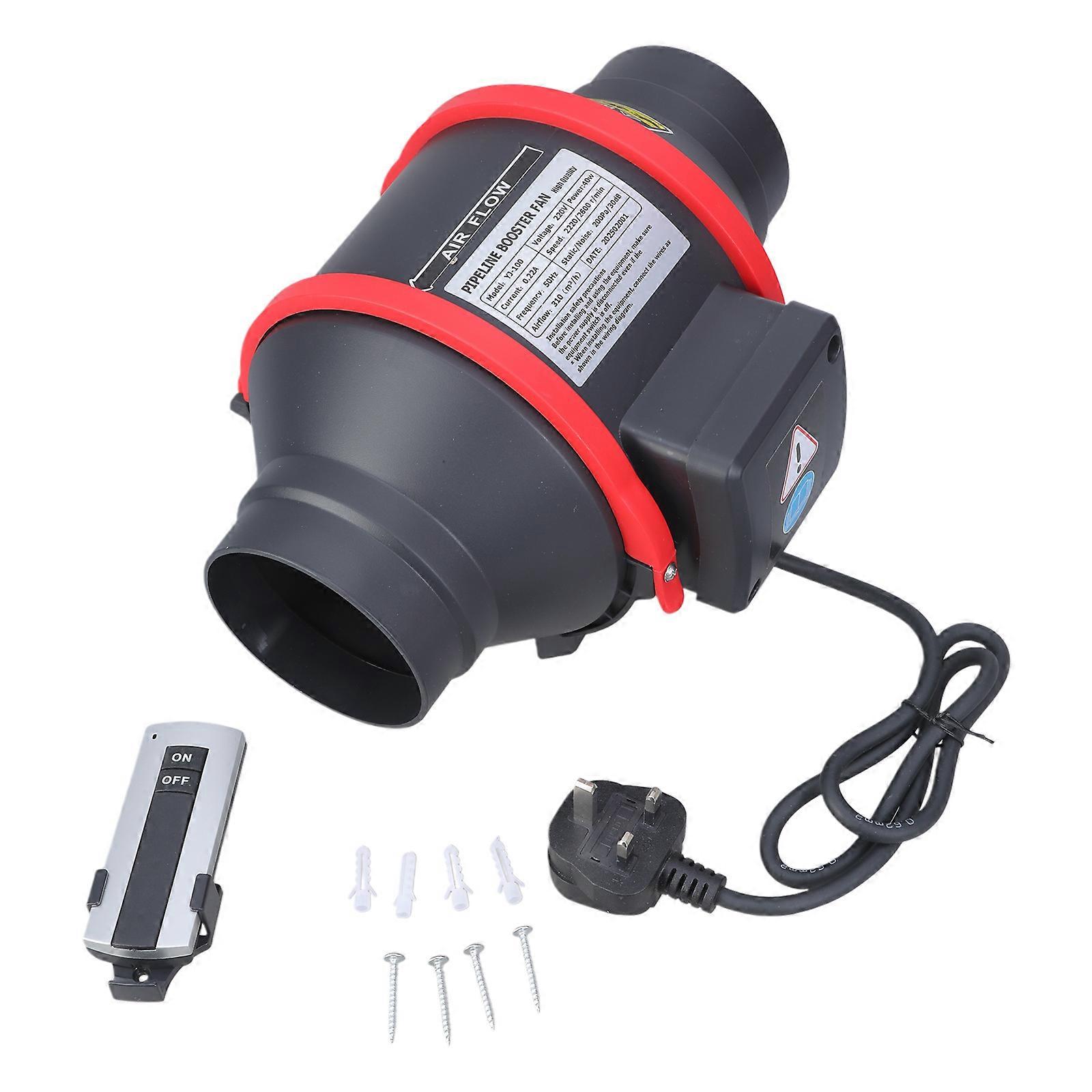 multifunction Inline Fan User Friendly Duct Fan Low Noise Inline Ventilation for Efficient Air Exchange in Garages Workshops Multicolor