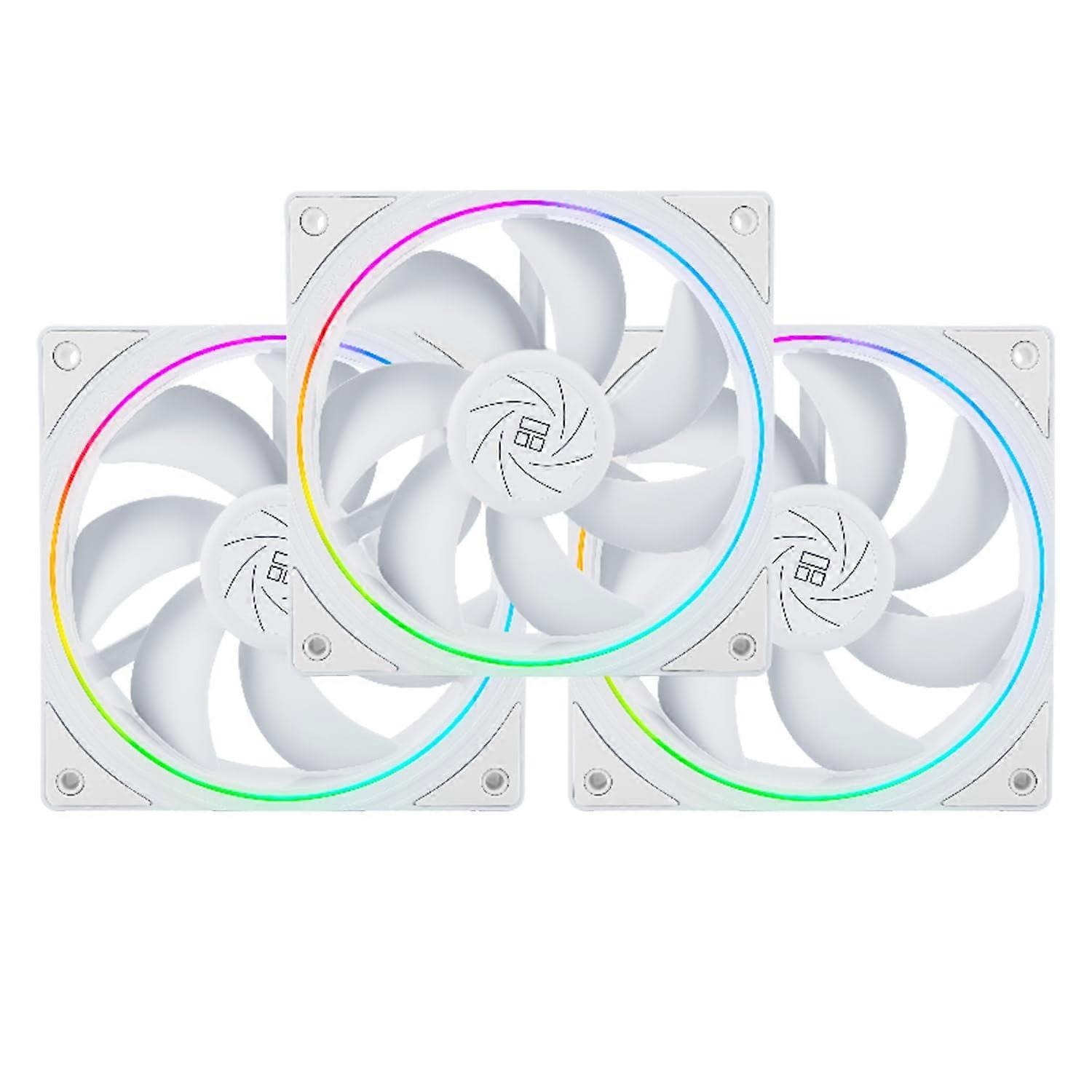 TL-S12W CPU Fan 120mm Case Cooler Fan Comes with ARGB Lighting Effect,PC PWM Silent Computer Fan