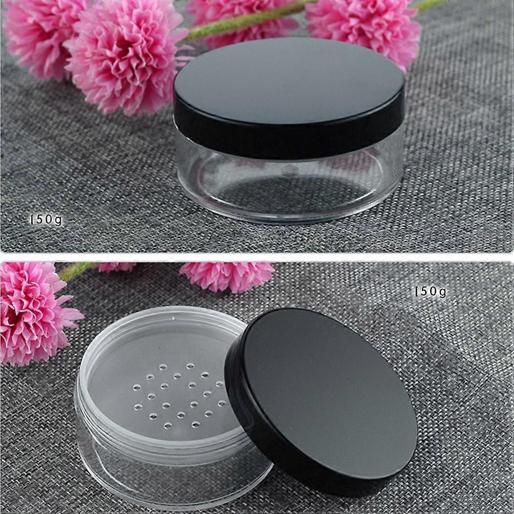 Makeup Powder Container Smooth Surface Art Supply Storage Daily Use 4Pcs 50G Capacity