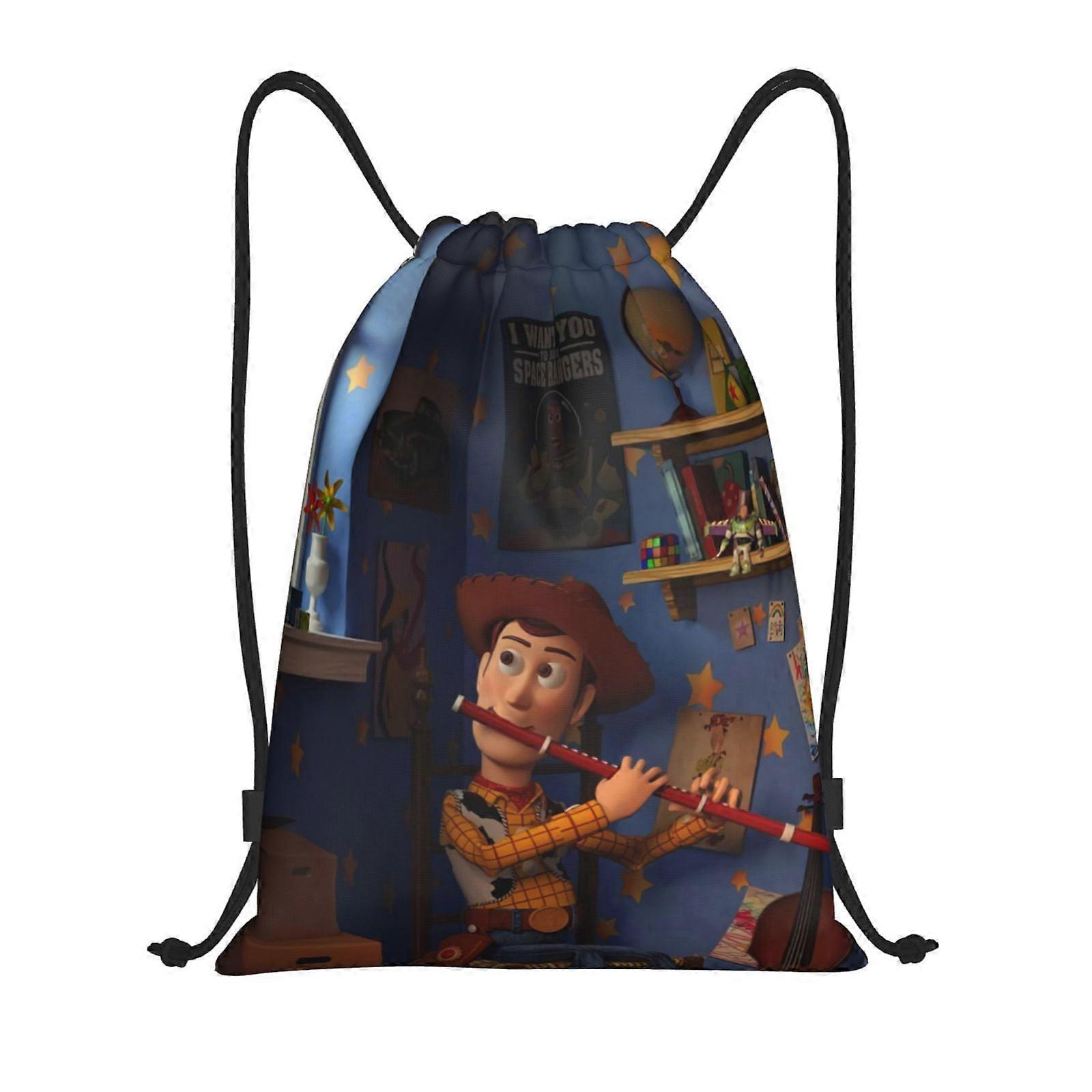 Toy Story Classic Drawstring Bag, Collapsible, Sports, Fitness, Drawstring Bag, Unisex, Beach Sports Travel Bag Medium