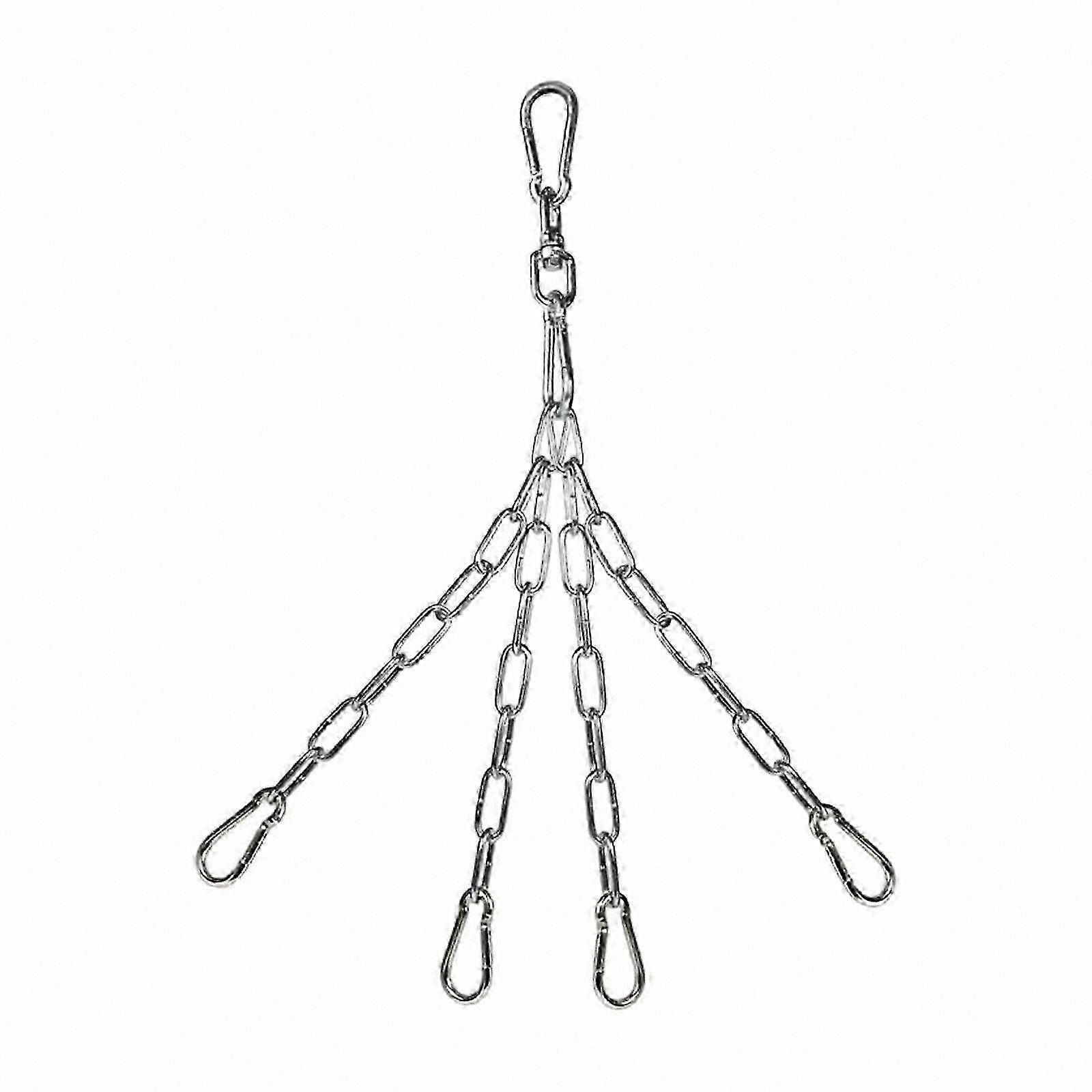 Durable Stainless Steel Swivel Chain with 4 Snap Hooks for Punching Bag Installation