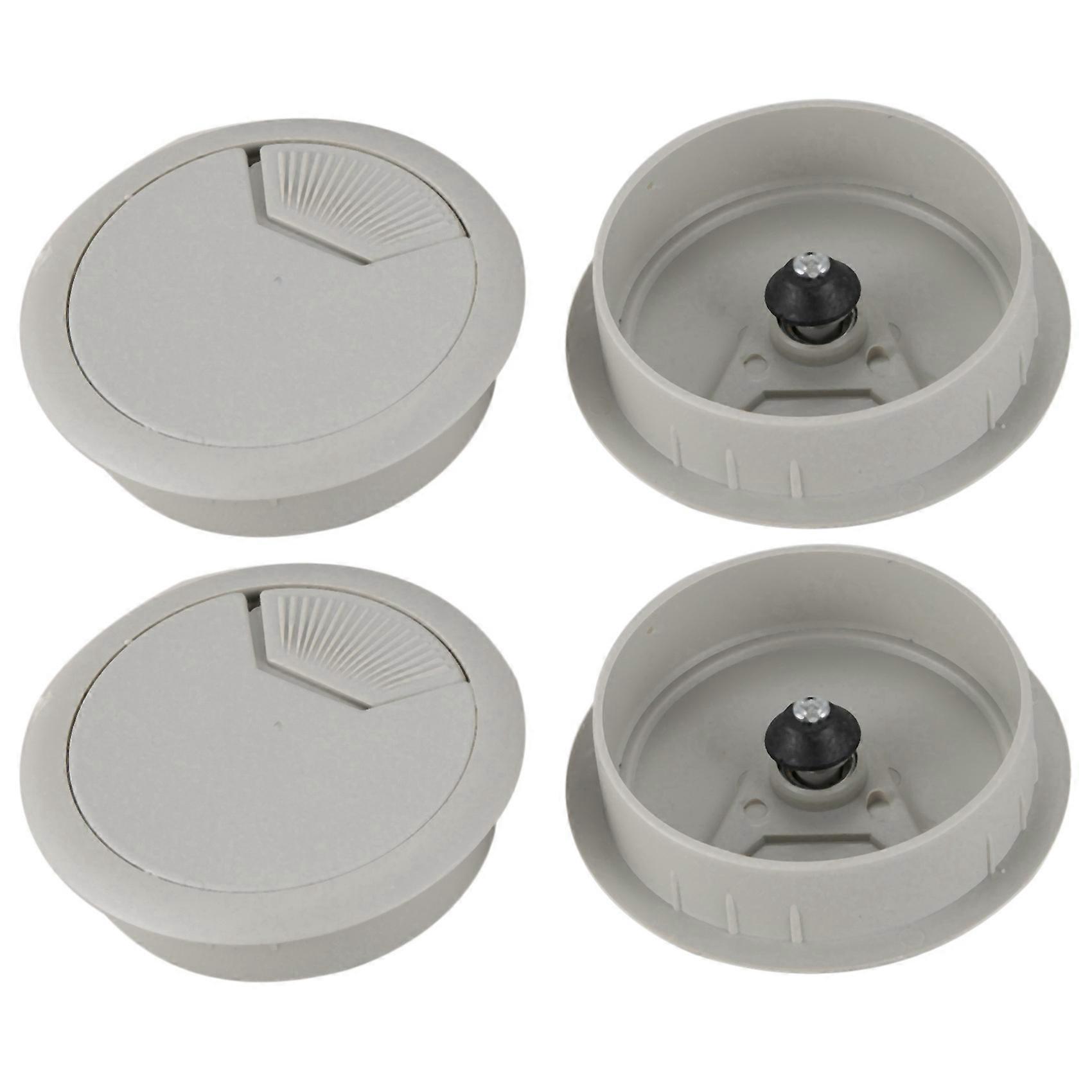 8 Pcs 53mm Drill Hole Plastic Home Computer Desk Cable Cord Grommets
