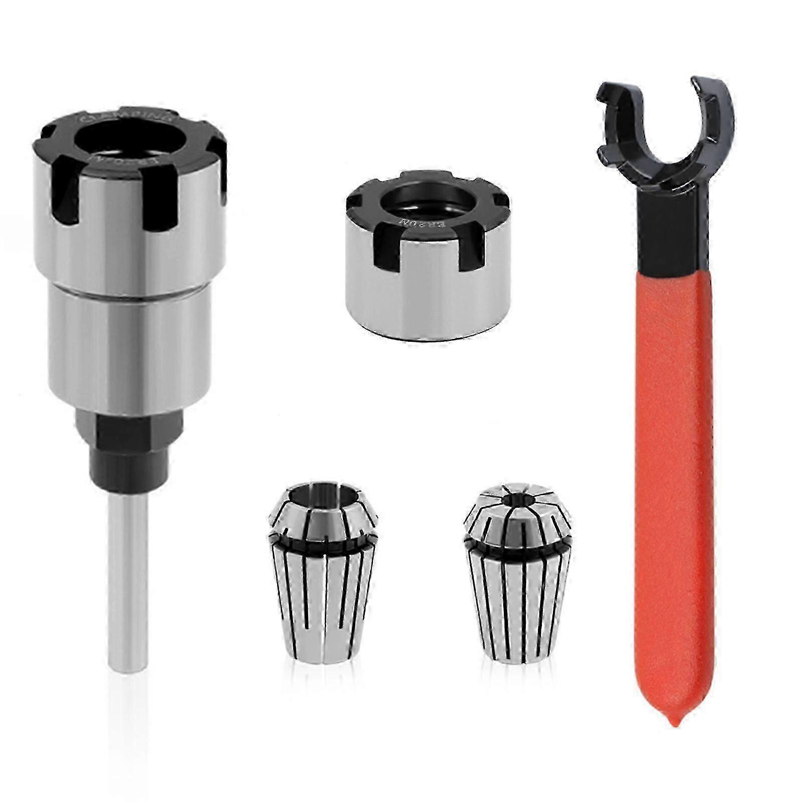Extended Milling Cutter Rod with 1/4 Handle and 5pc ER20 Collet for Precision Machining and Tool Extension