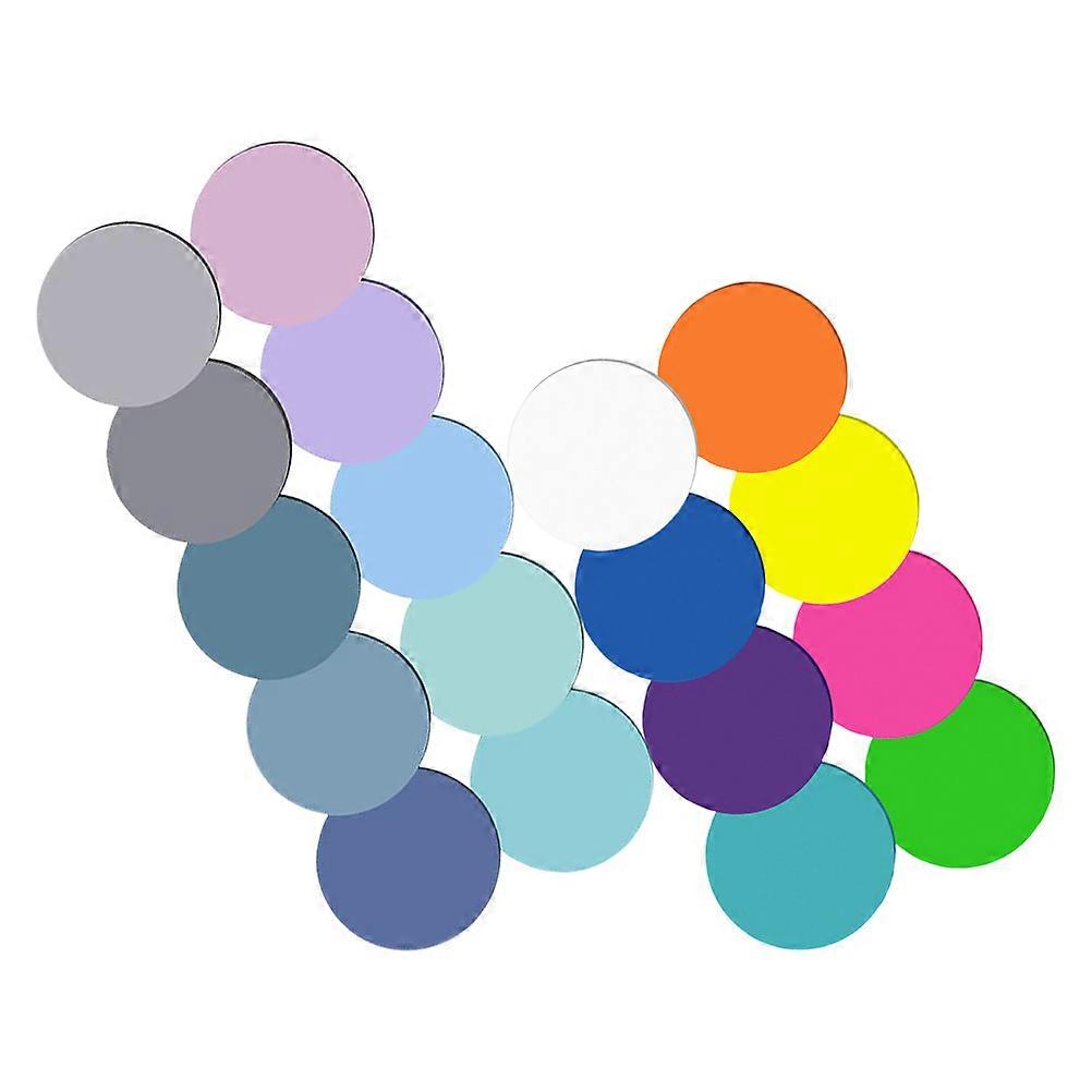 Office Memo Tabs Round Clear Memo Pads for Studying Organizing Documents Assorted Color 18Pcs