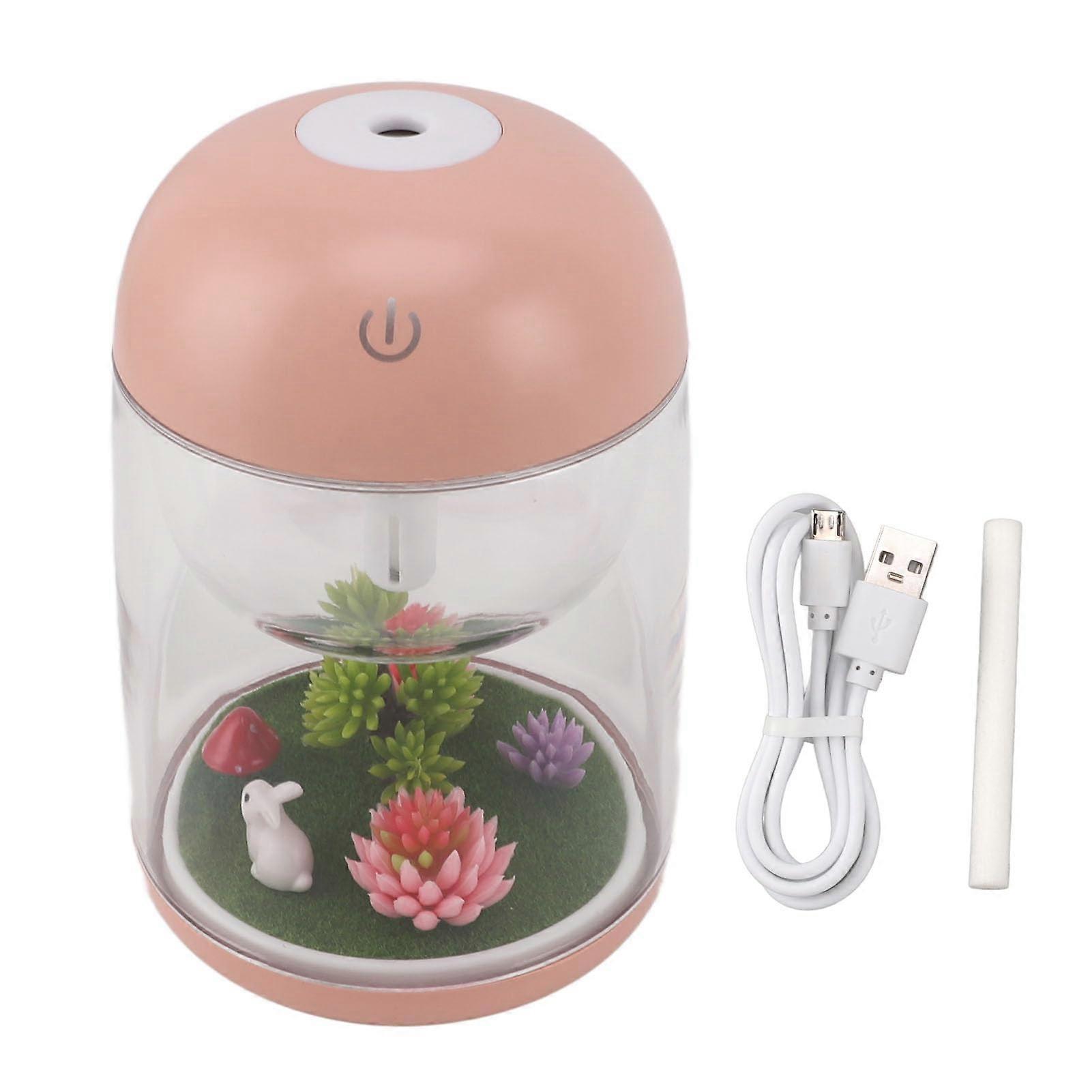 2 in 1 Ultrasonic Humidifier and Essential Oil Diffuser for Bedroom Office Car Mini Quiet Pink