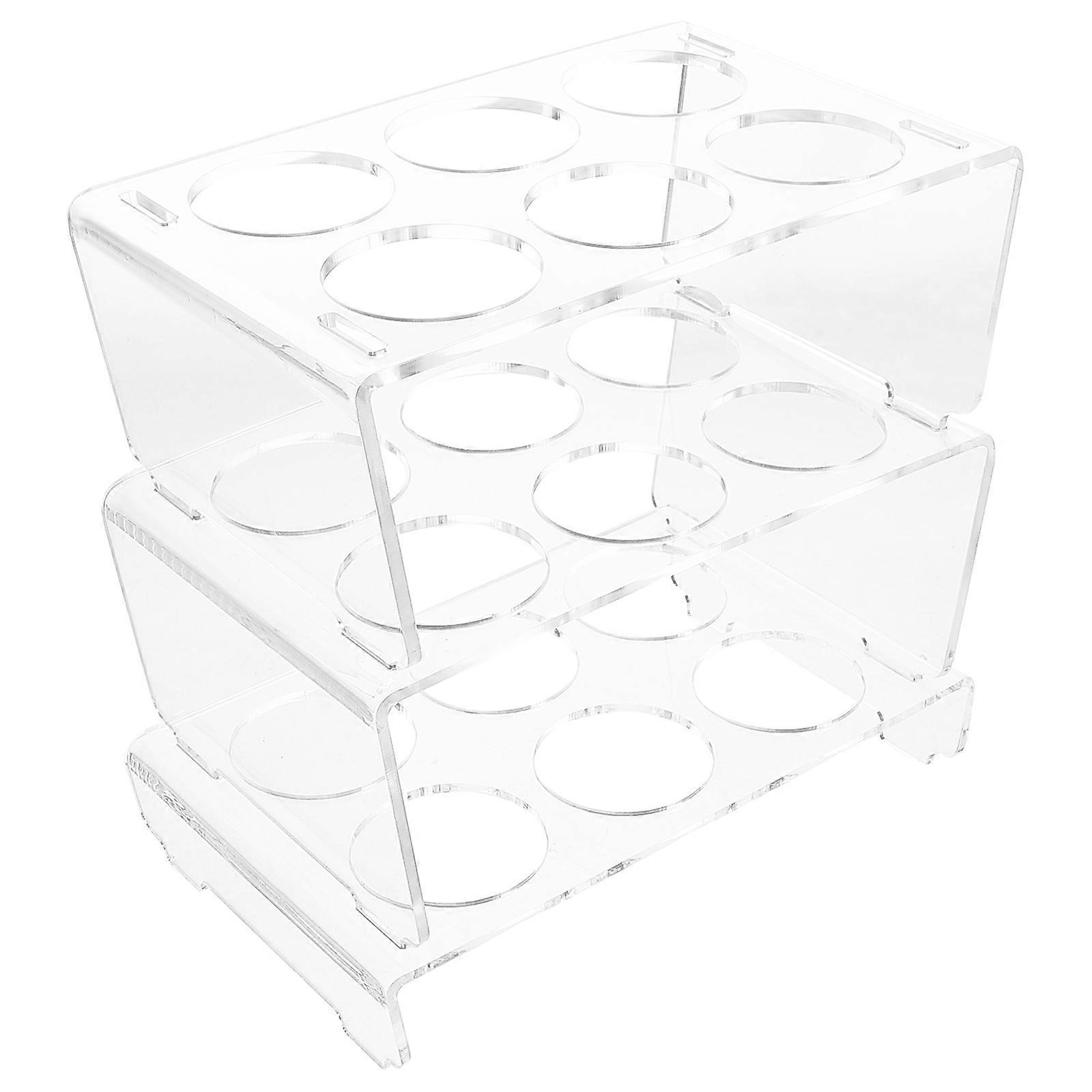 Refrigerator Egg Storage Box Acrylic for Kitchen with 3-Layer Organizer