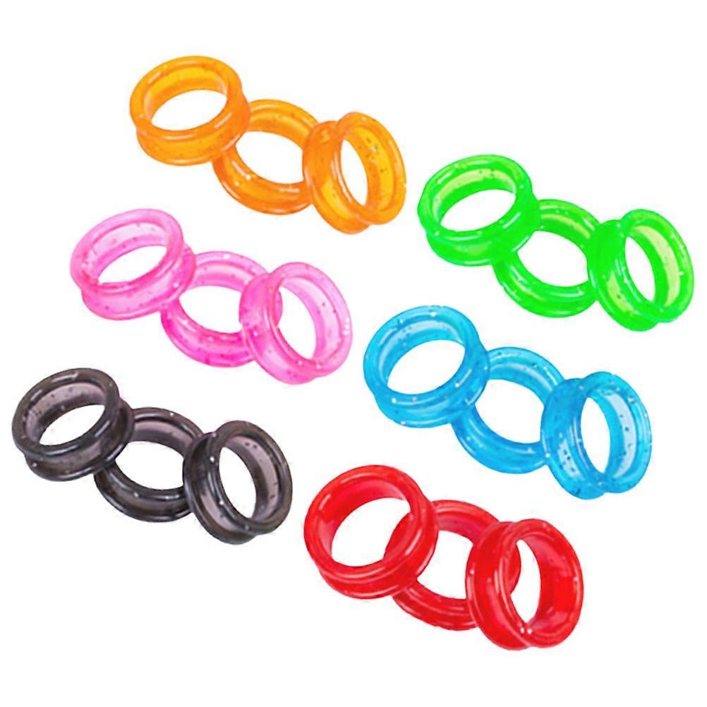 Silicone Scissors Finger Rings Finger Protector Rings for 18Pcs Set