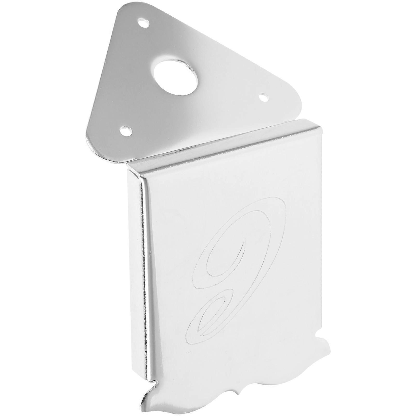 Arched Mandolin Part Metal Mandolin Tailpiece for Replacement 2Pcs Silver