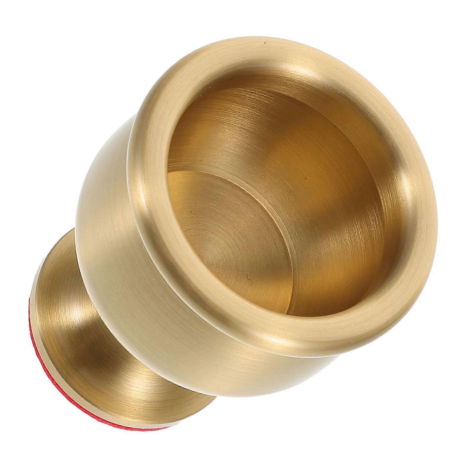 Golden Brass Offering Cup for Decorative Worship Use