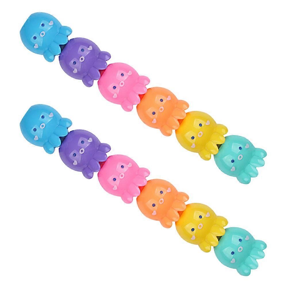 Octopus Shaped Fluorescent Highlighters for Students 2Sets Assorted Color Pens