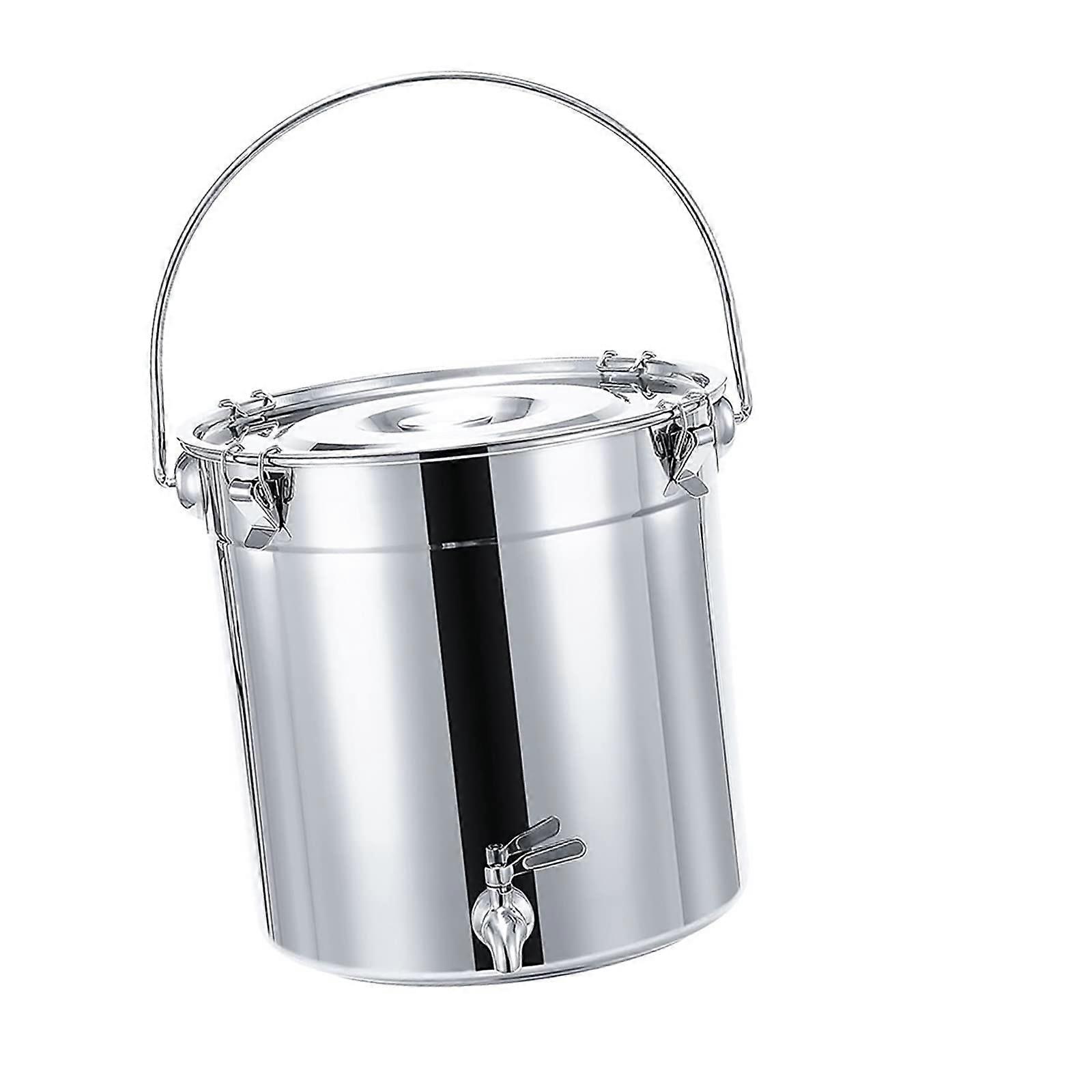 7L Stainless Steel Stock Pot with Lid, Rustproof Large Capacity Soup Pot for Cooking and Storage
