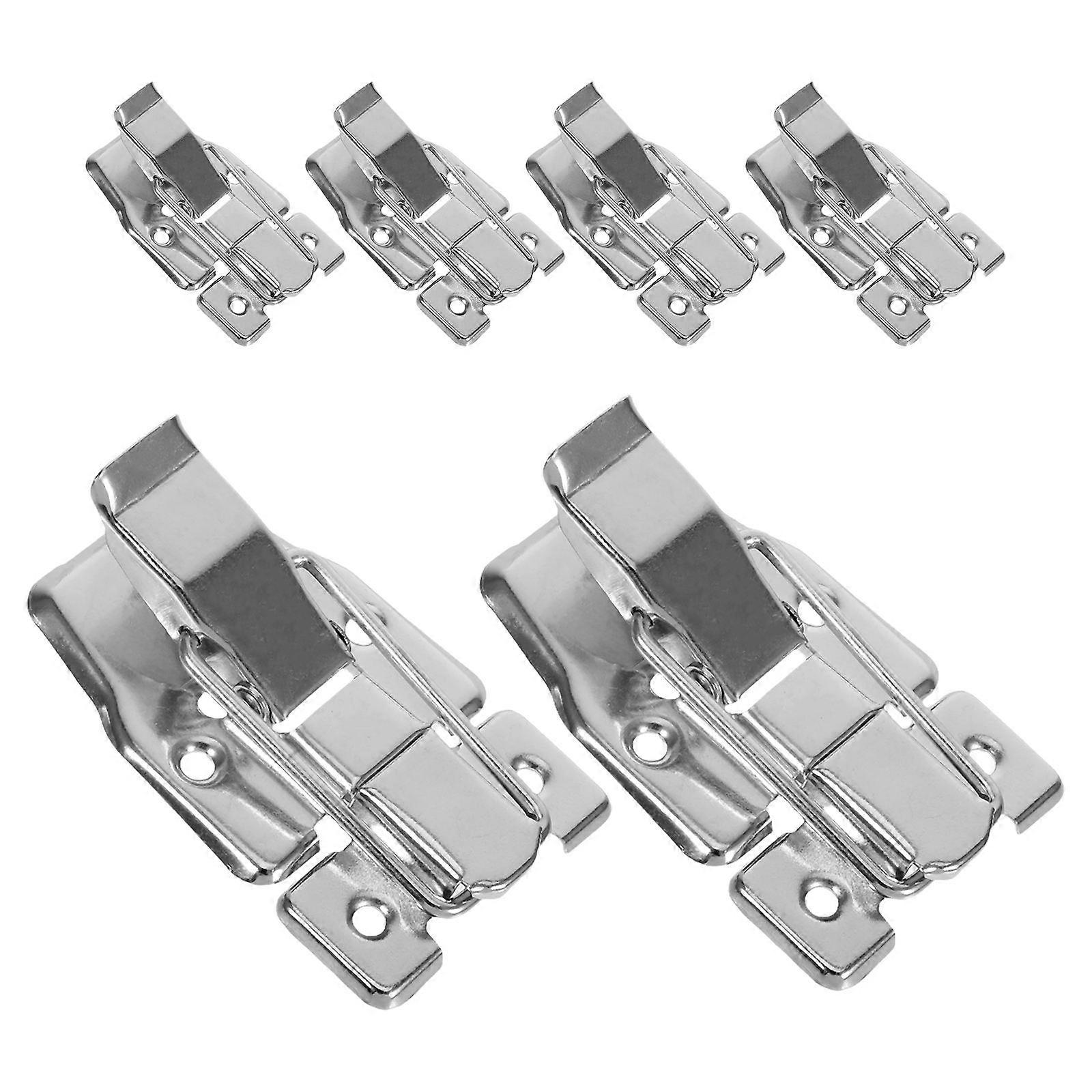 6Pcs Silver Metal Duckbilled Toggle Latch for Chest and Box Lock