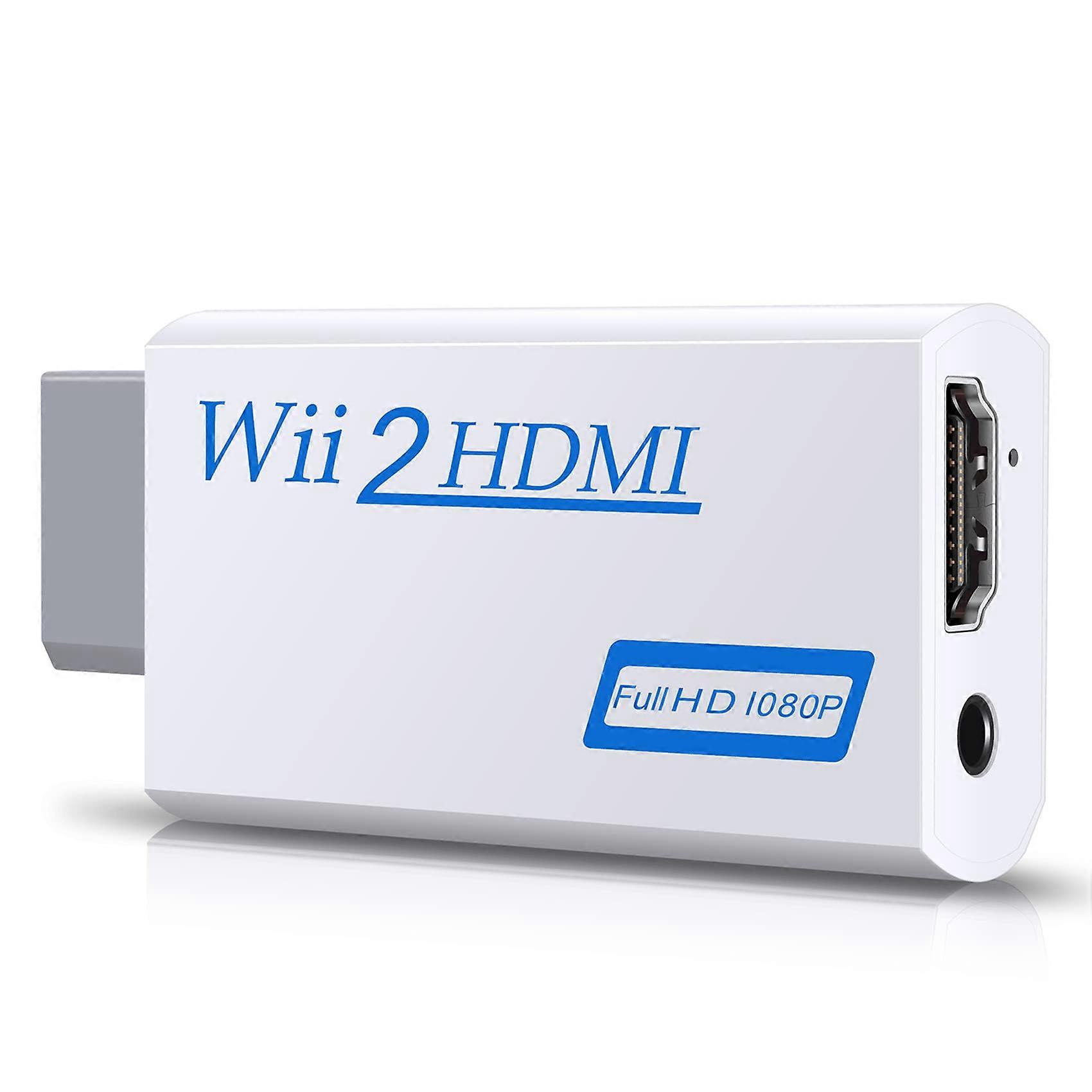 HDMI Converter and Adapter for Wii 1080p Full HD Video Output with Audio Port for HDTV (White)
