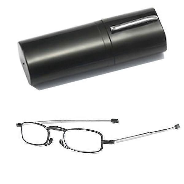 Foldable Reading Glasses Unisex Black +3.5