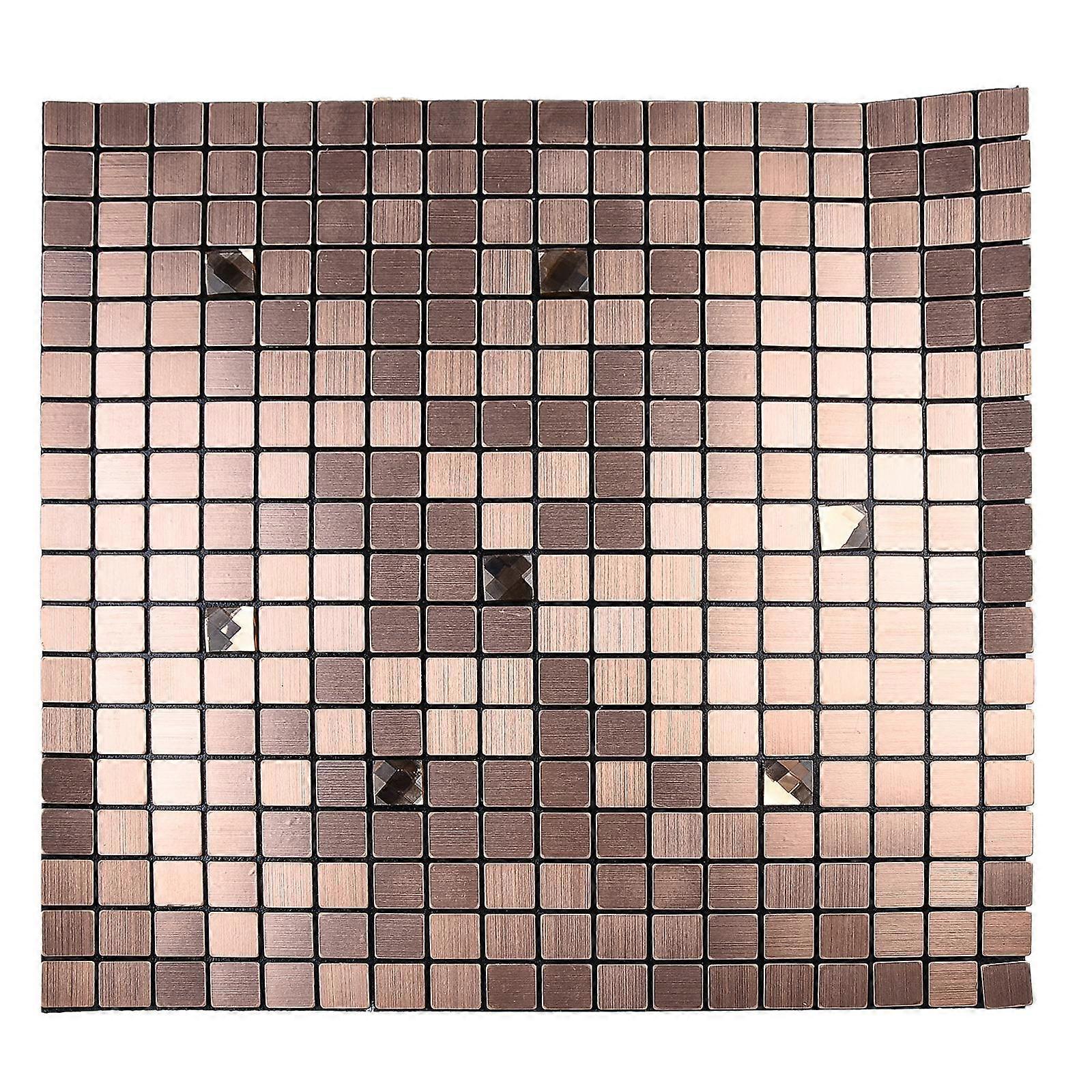 Kitchen Mosaic Backsplash Sticker Rose Gold Silver