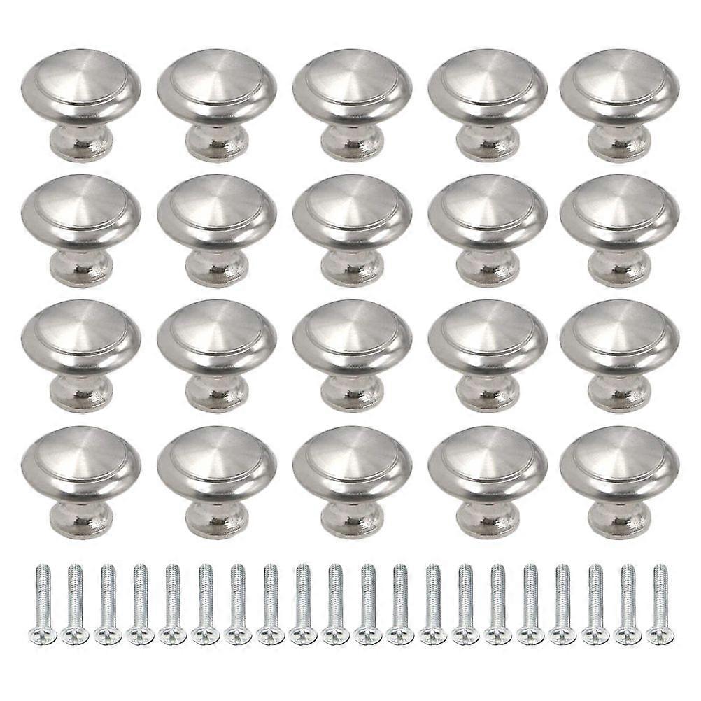 20Pcs Cabinet Knobs Round Brushed Drawer Knobs Modern Cabinet Door Knobs Handles