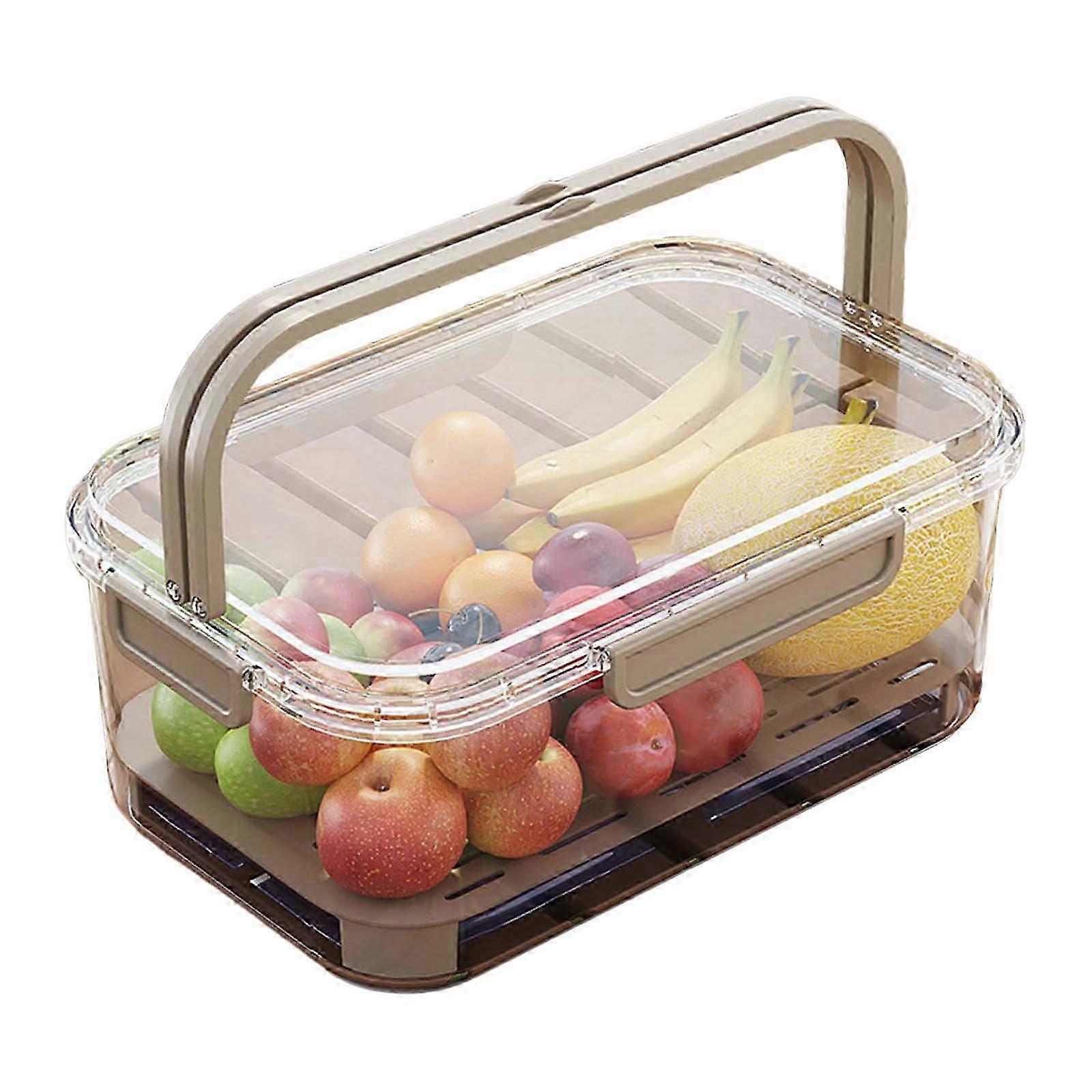 Lunch Box For Food Preservation Convenient Crisper Container With Lid Waterproof Food Freezer Box Leakproofs Storage Box Green
