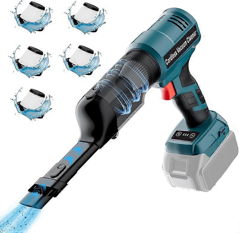 Cordless Handheld Vacuum for Makita 18V Battery 240W Powerful Car Vacuum with Brushless Motor 3-Speed Portable Vacuum Cleaner for Home Office Car Pet