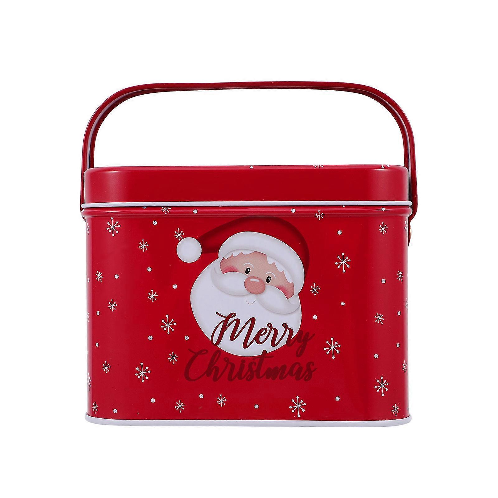 Gift Storage Tin Box Christmas Design for Holiday Candy Containers