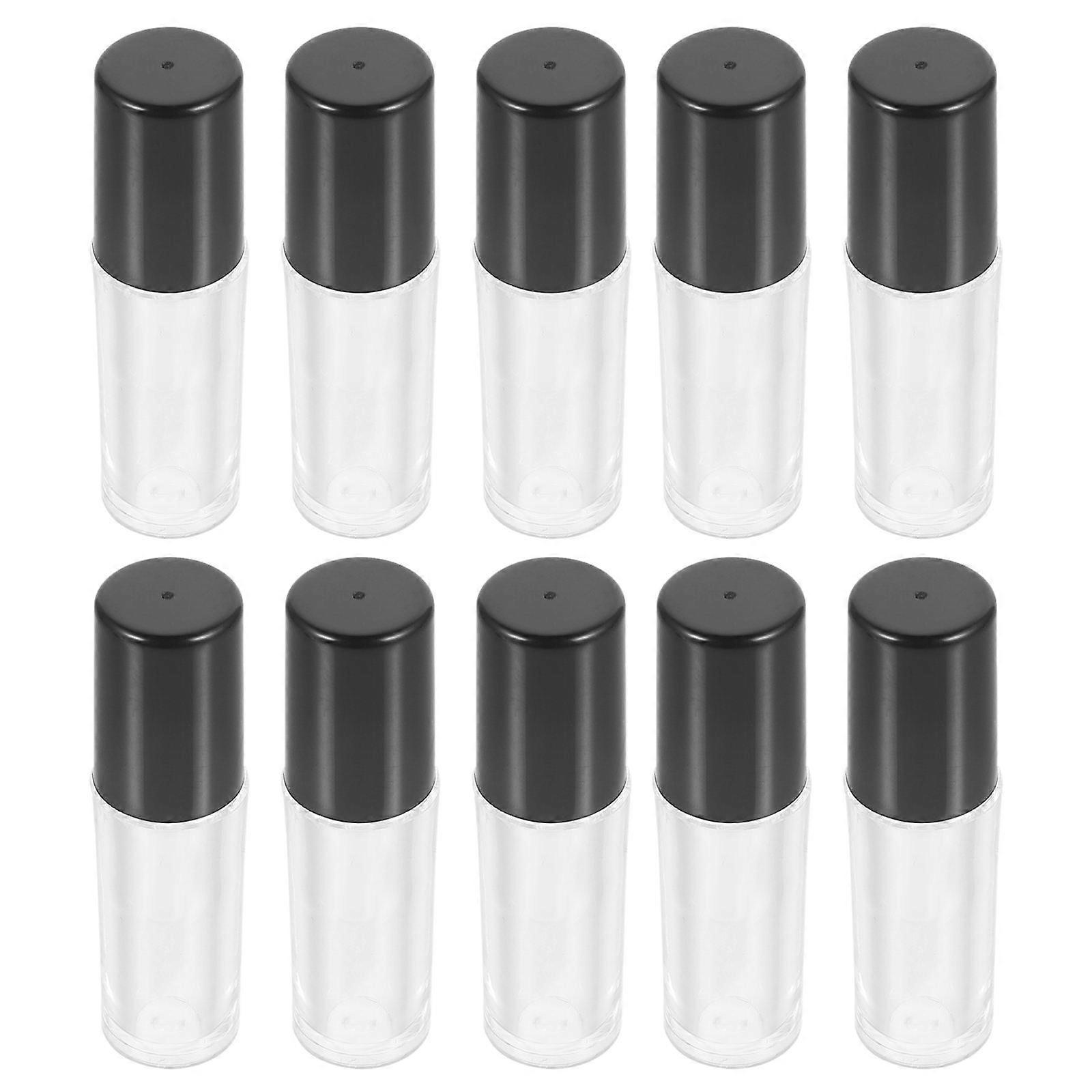 Lip Gloss Containers Empty Lip Balm Tube for Storage 10Pcs Black