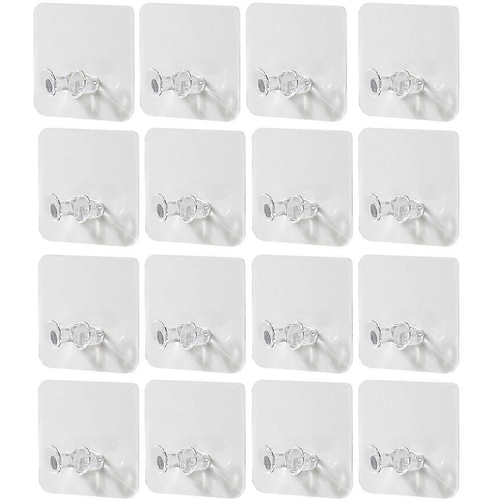 Creative Wall Hooks Transparent Plastic Plug Hooks for Home Use 1Set