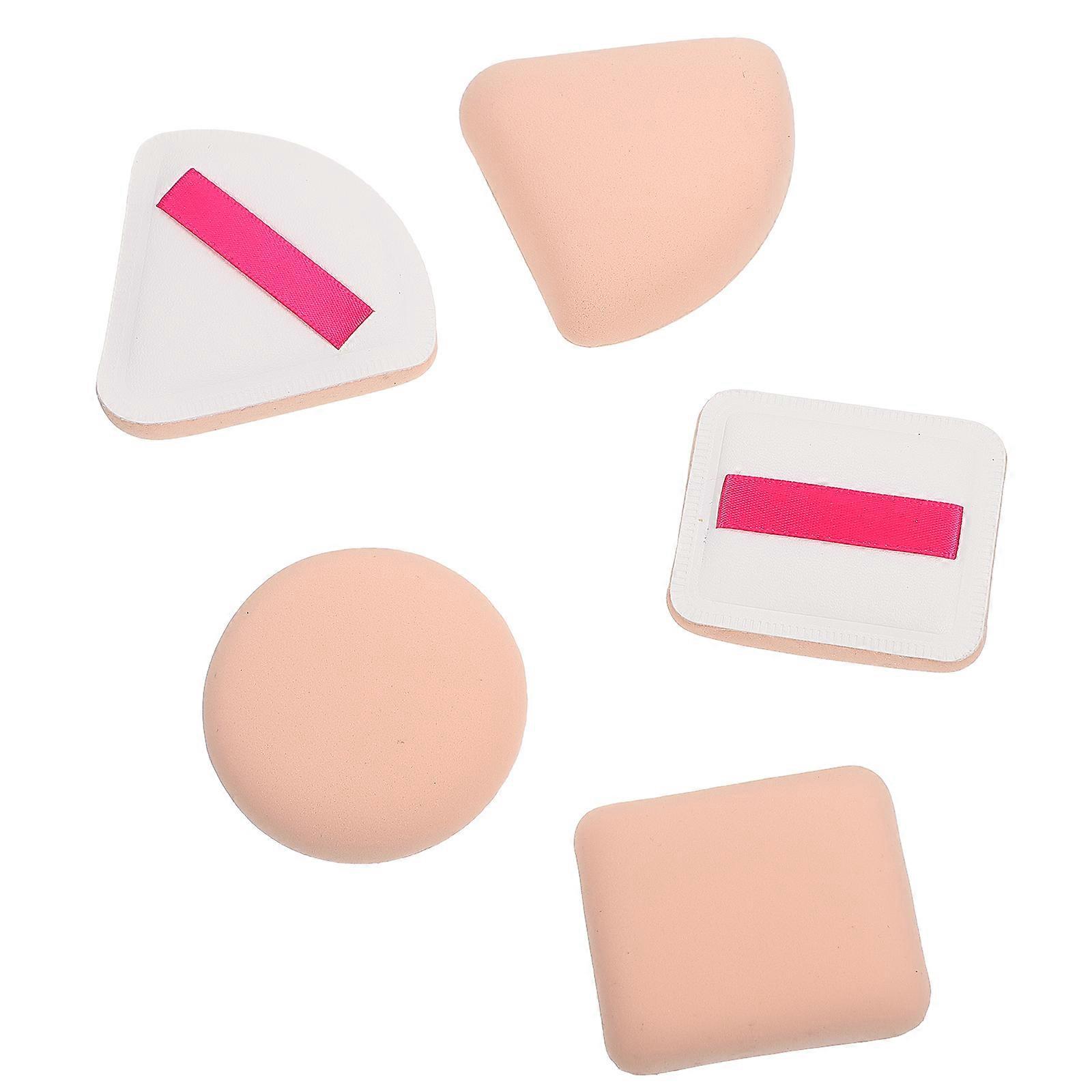 Pink Sponge Makeup Puff for Wet and Dry Use 6Pcs Set