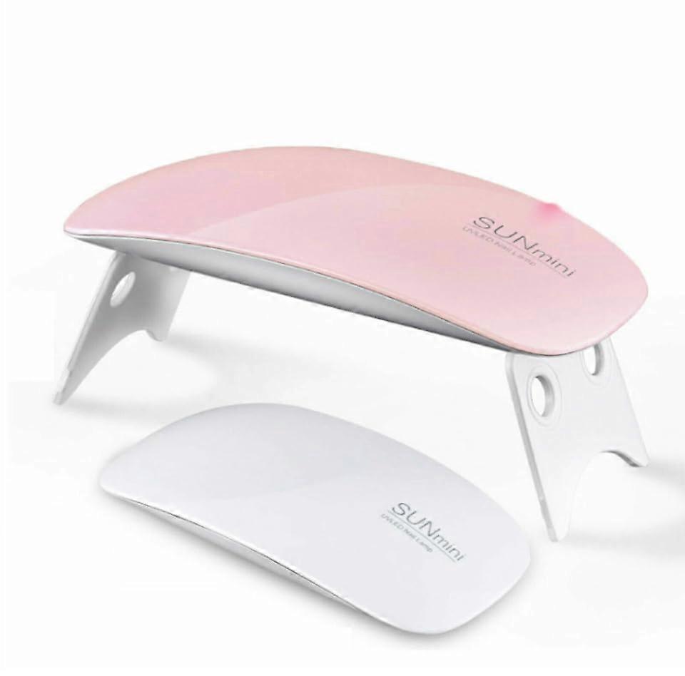 UV LED Nail Lamp 6W Mini Dual Wavelength Fast Gel Drying USB Powered with Timer