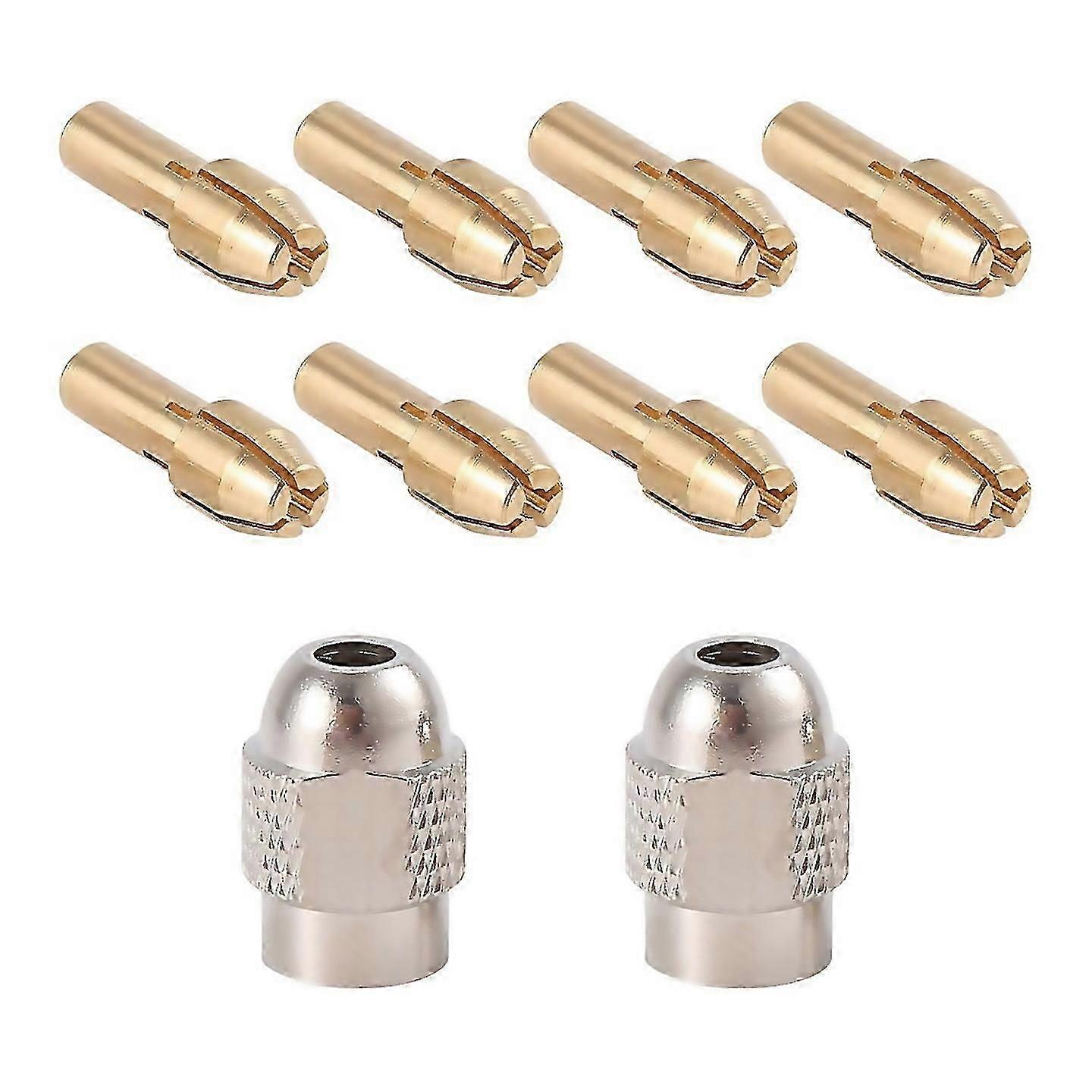 For 10pcs Brass Collet For Drill Nut Tool Set With Collet