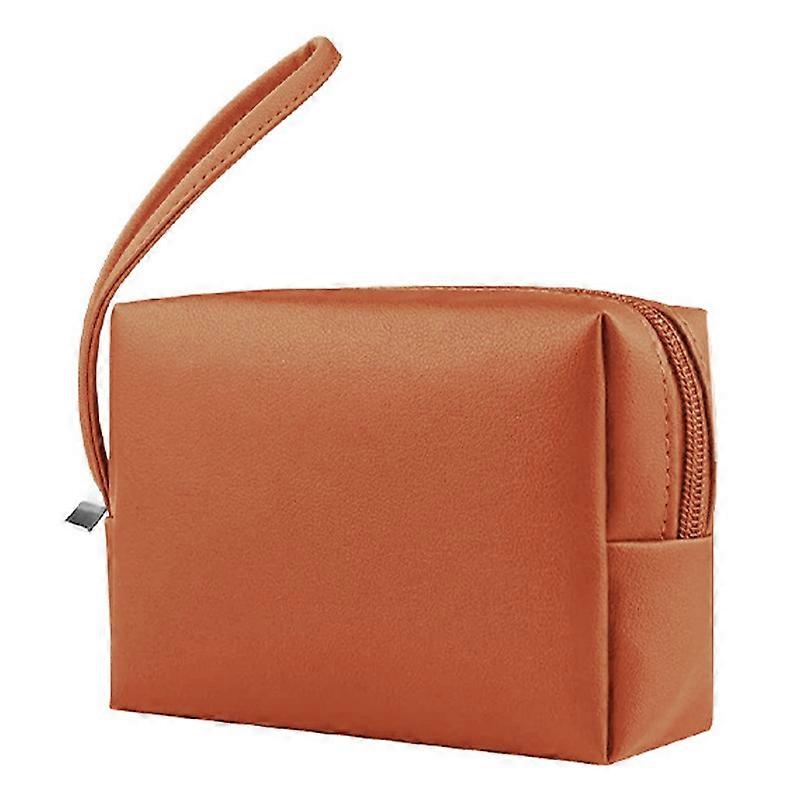 PU Leather Storage Bag Electronic Accessory Organizer with Hand Strap