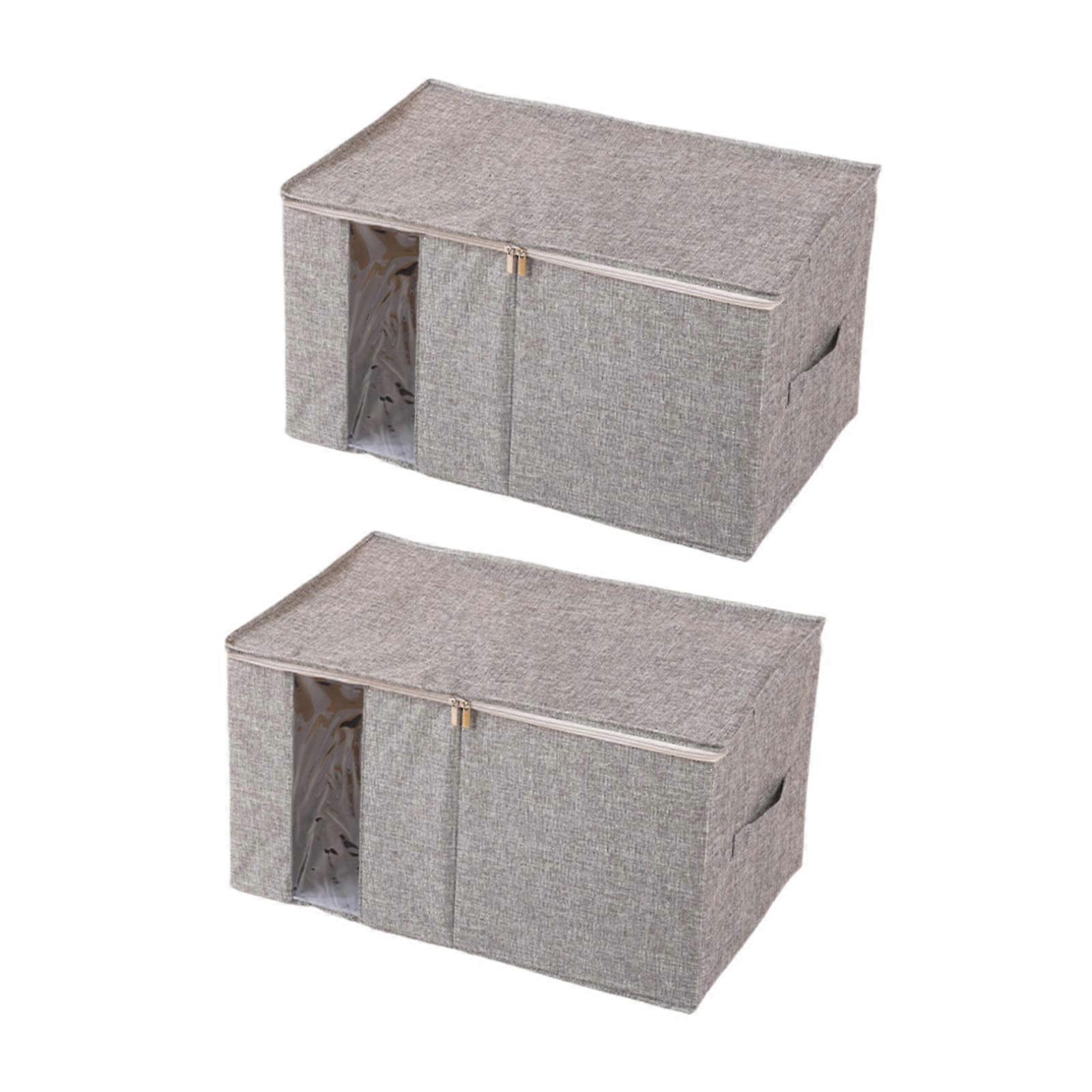 2x Foldable Organizer Bag Dust Resistant Storage Organiser Stackable Sweater