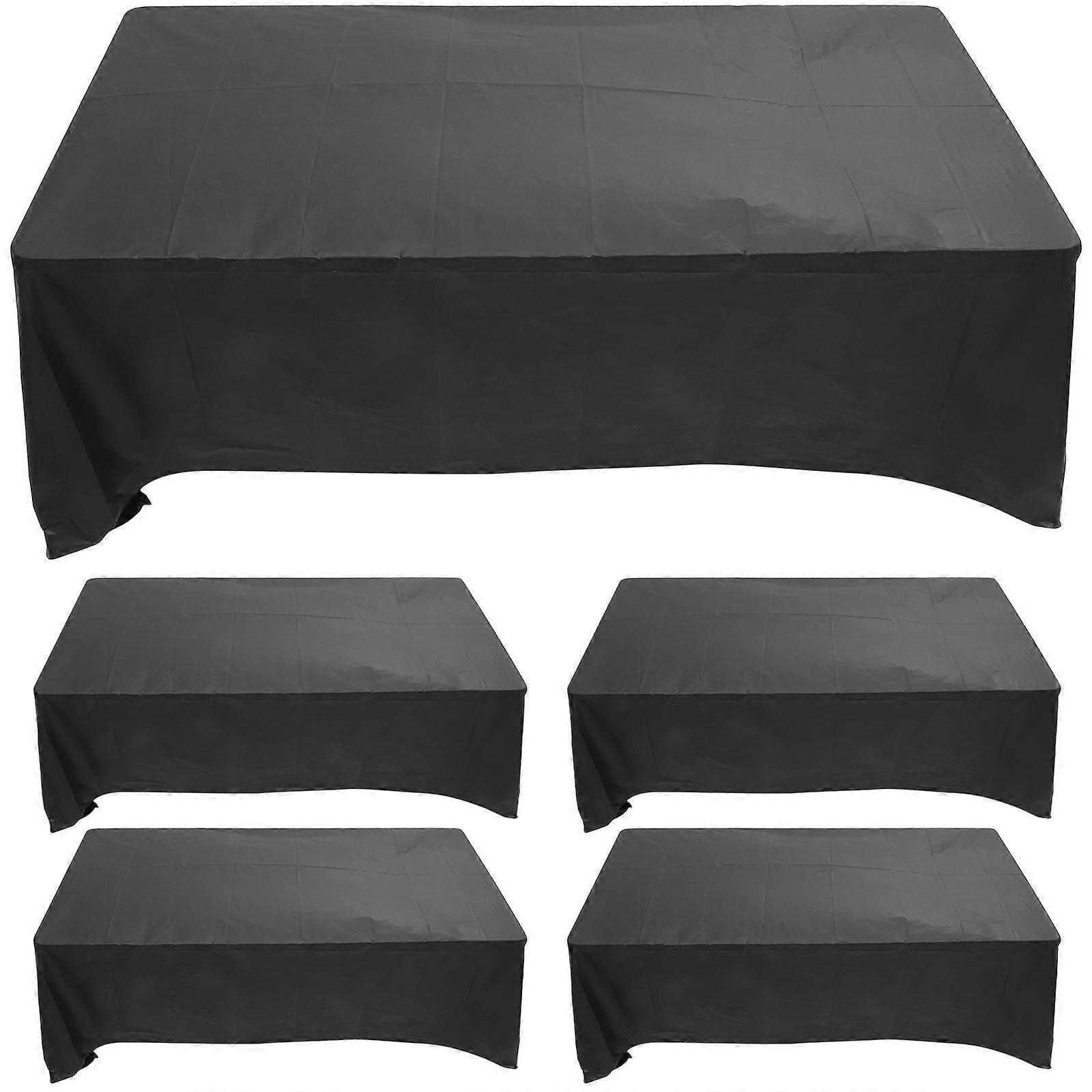 Black Disposable Rectangle Tablecloth for Party Use 20Pcs Set