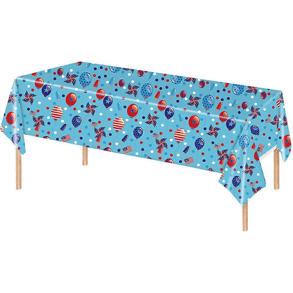 Buffet Table Runner 2Pcs Decorative Independence Day Tablecloth Portable For General Public Use In Blue