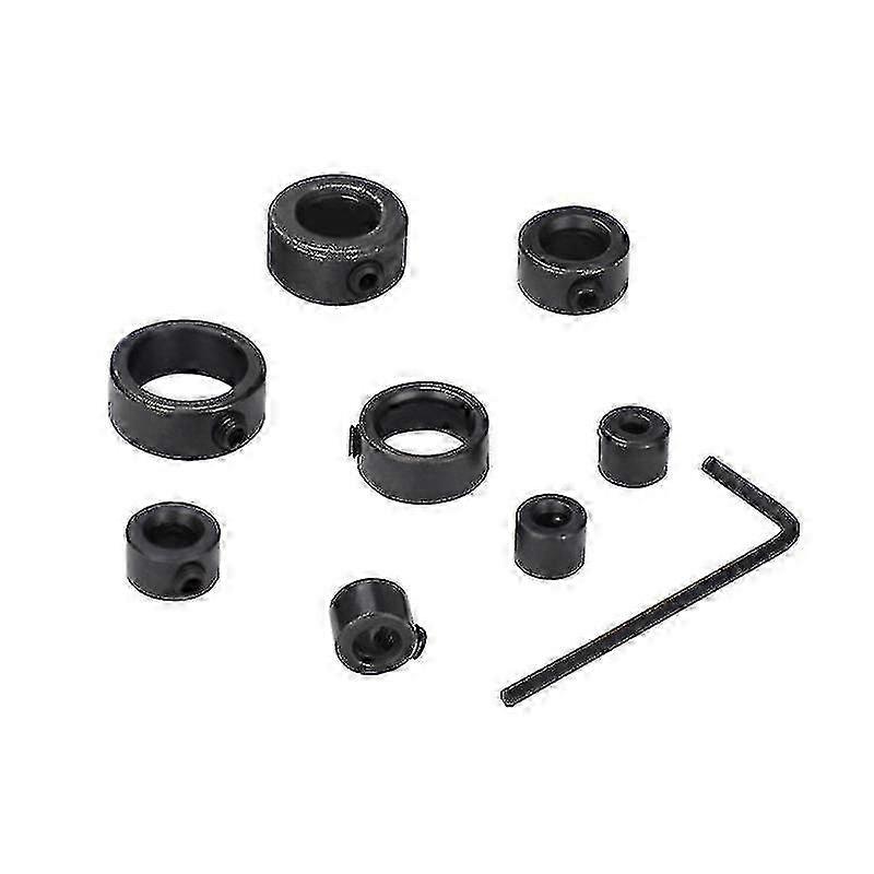 Adjustable Drill Depth Stop Ring, Woodworking Drill Bit Limiter with Hex Key for Precise Drilling (1 Set)
