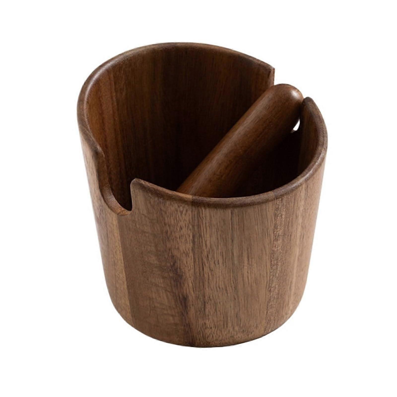 Coffee Knock Box with Removable Container for Easy Grounds Removal and Noise Reduction