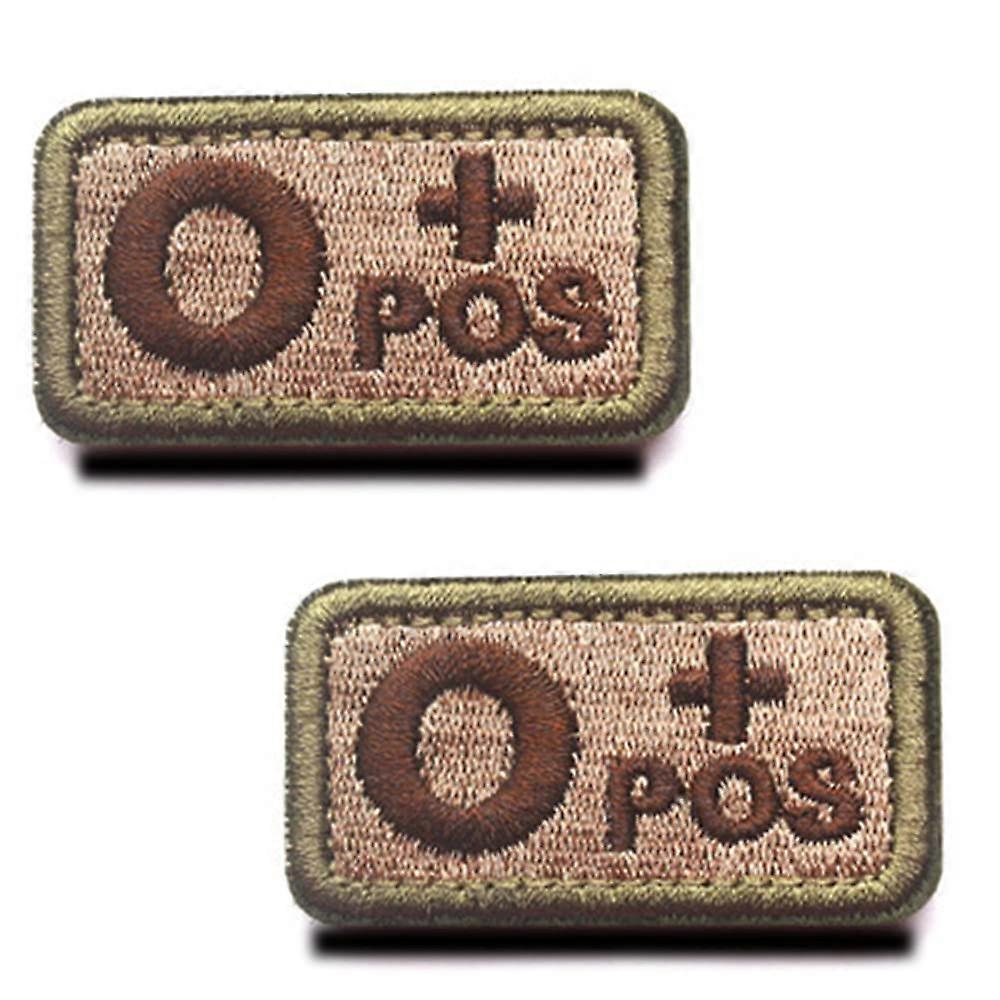 2pcs O+ Tactical Blood Type Patch Hook and Loop Military Medic First Aid Emblem for Gear