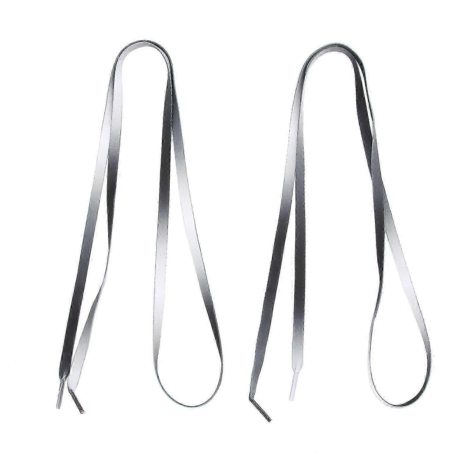 1 Pair Cool Universal Elastic Sneakers Laces with Black Gradient Pattern Flat Design