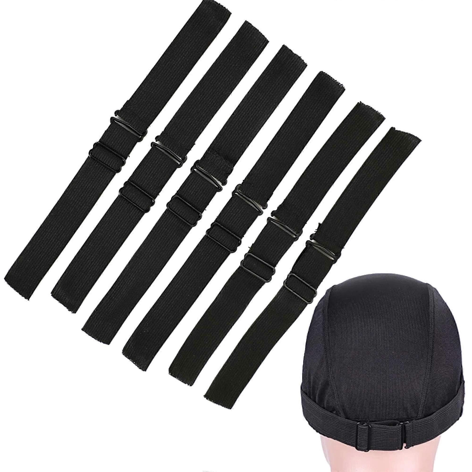 Elastic Bands for Wigs Adjustable Strap for Lace Front Secure Hold Soft Fabric 6 Pcs Pack