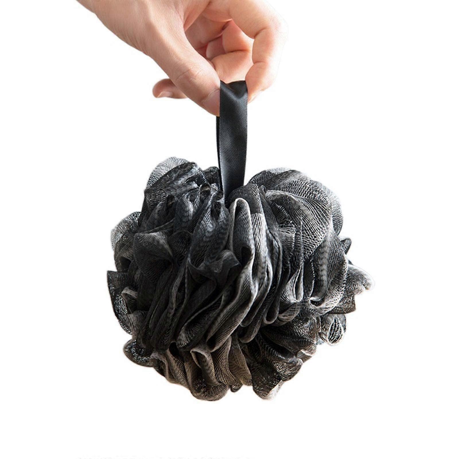 Men's Bath Sponge Extra Large Black Loofah for Men Rich Foaming Quick Drying Exfoliating Mesh