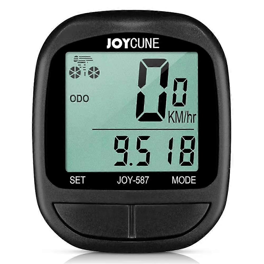 Bike Computer Waterproof Wired Bicycle Speedometer with LED Display Odometer Stopwatch for Cycling