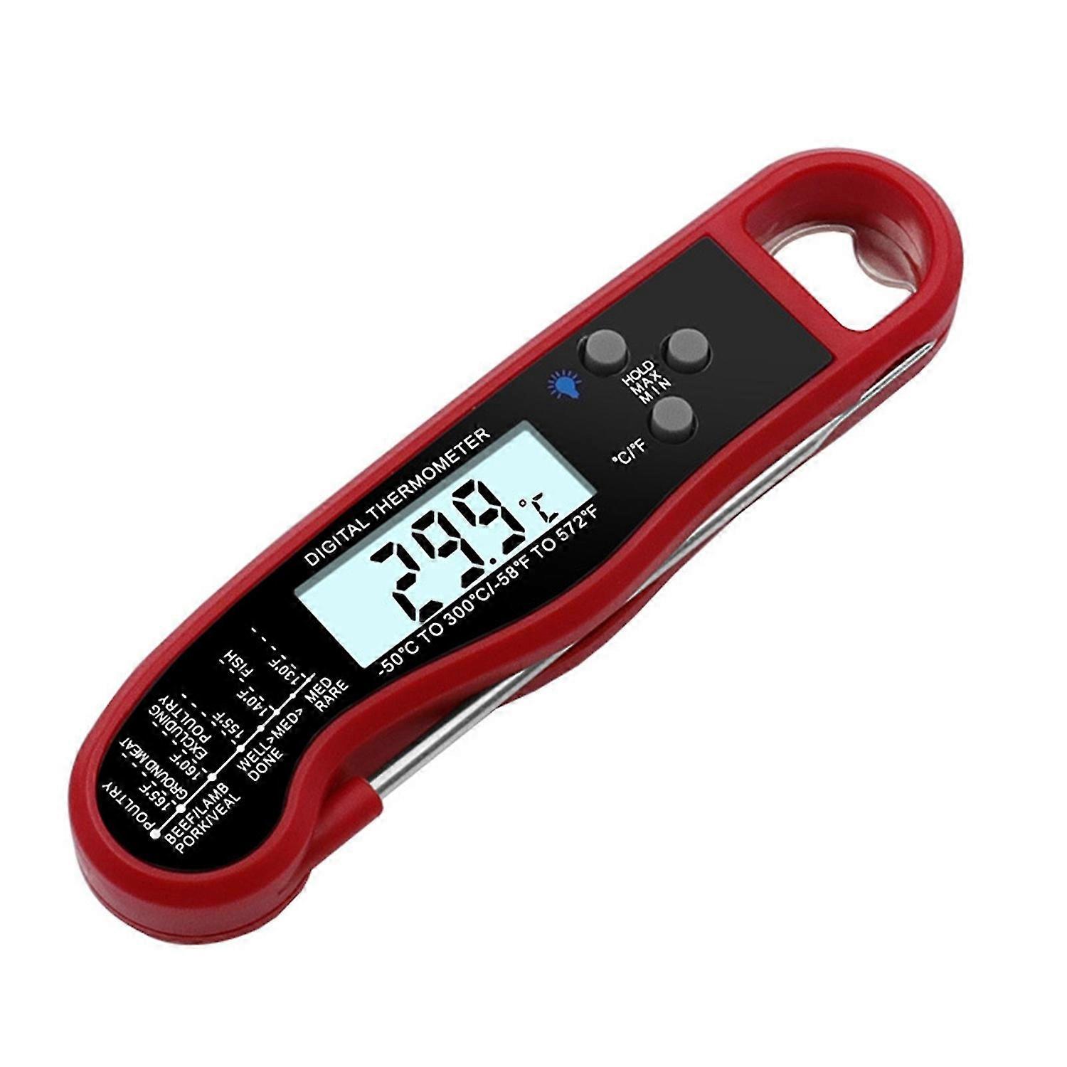 Instant Read Meat Thermometer Foldable Probe Digital Cooking Thermometer with Backlight Precise