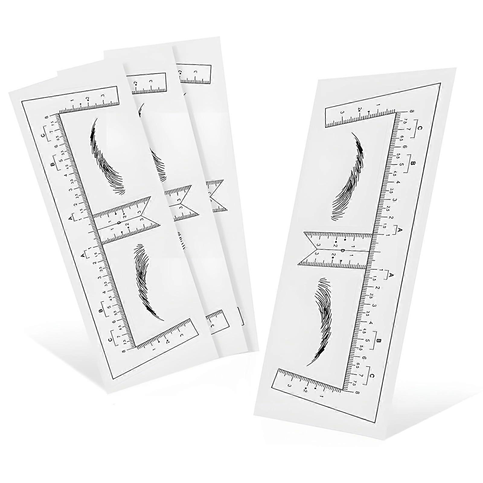 50PCS Disposable Eyebrow Mapping Stickers Transparent Microblading Stencils for Precise Brow Shaping
