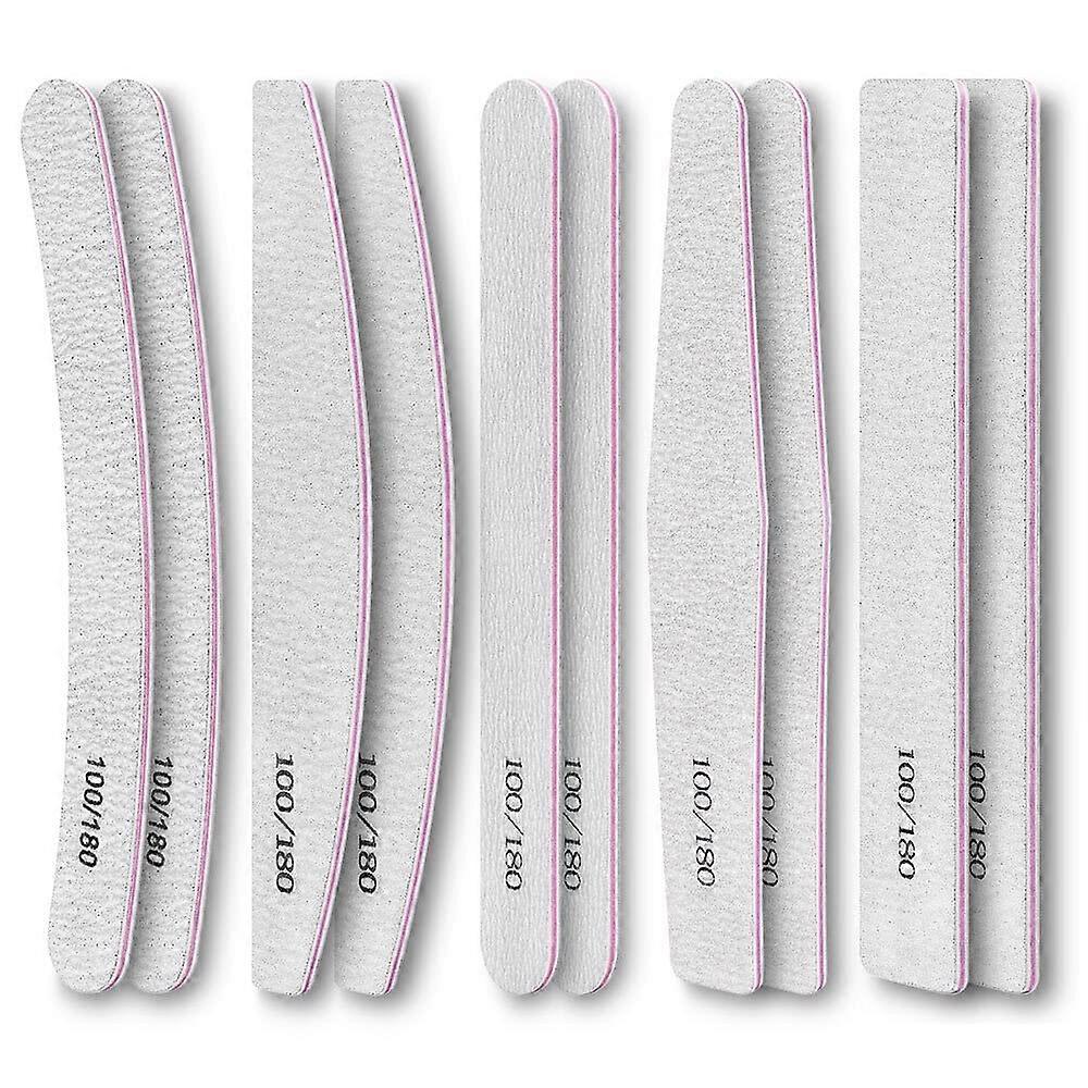 Nail Buffer Block and Nail File Set, Double Sided Sanding Blocks for Smooth Surface Prep, 10pcs Mix Colors