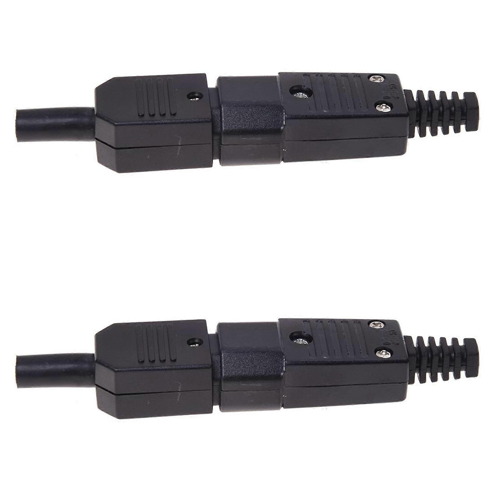 2X 250V 10A Power Connector IEC 320 C14 Plug to C13 Socket