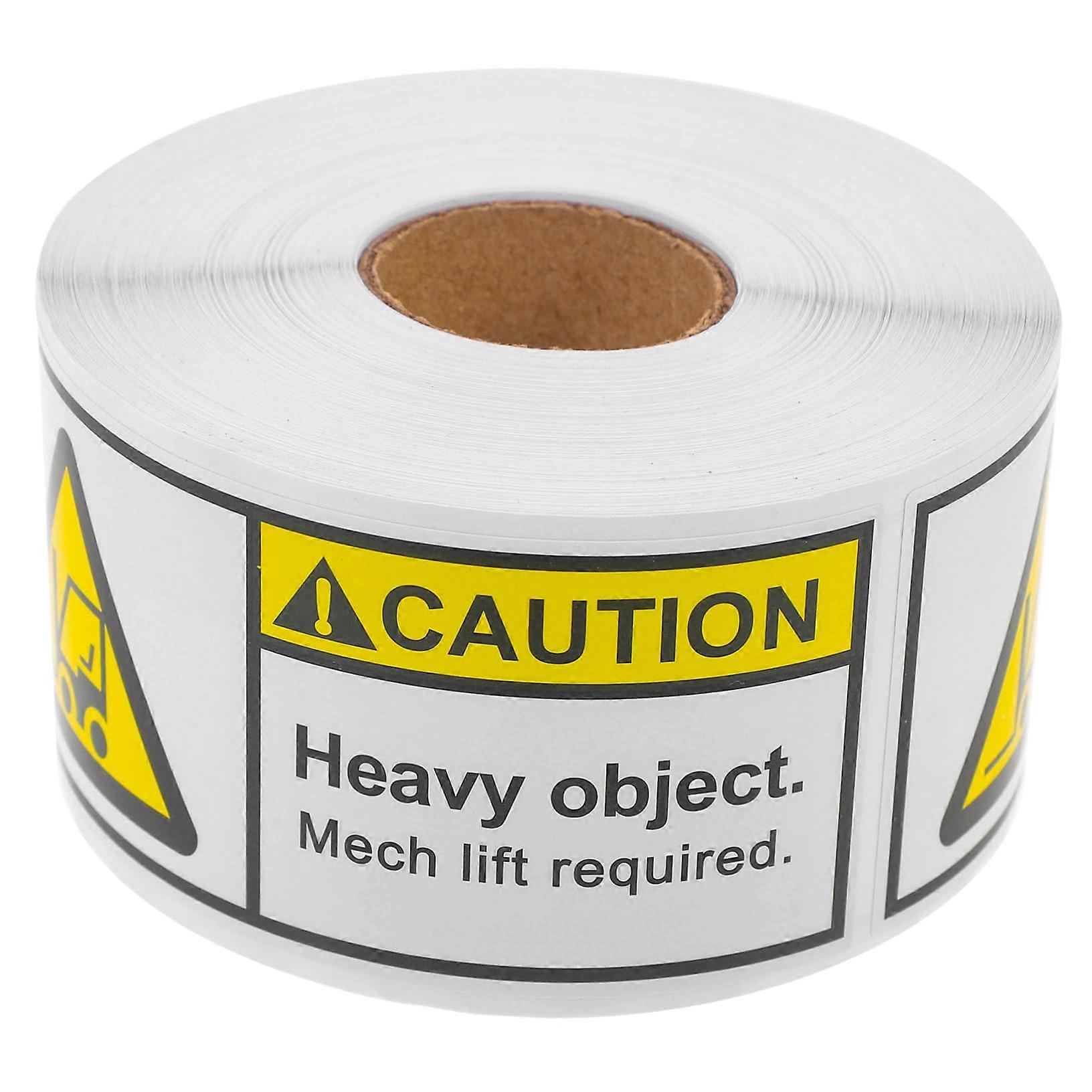 Heavy Package Warning Labels Roll with Secure Adhesive Grip for Logistics and Overweight
